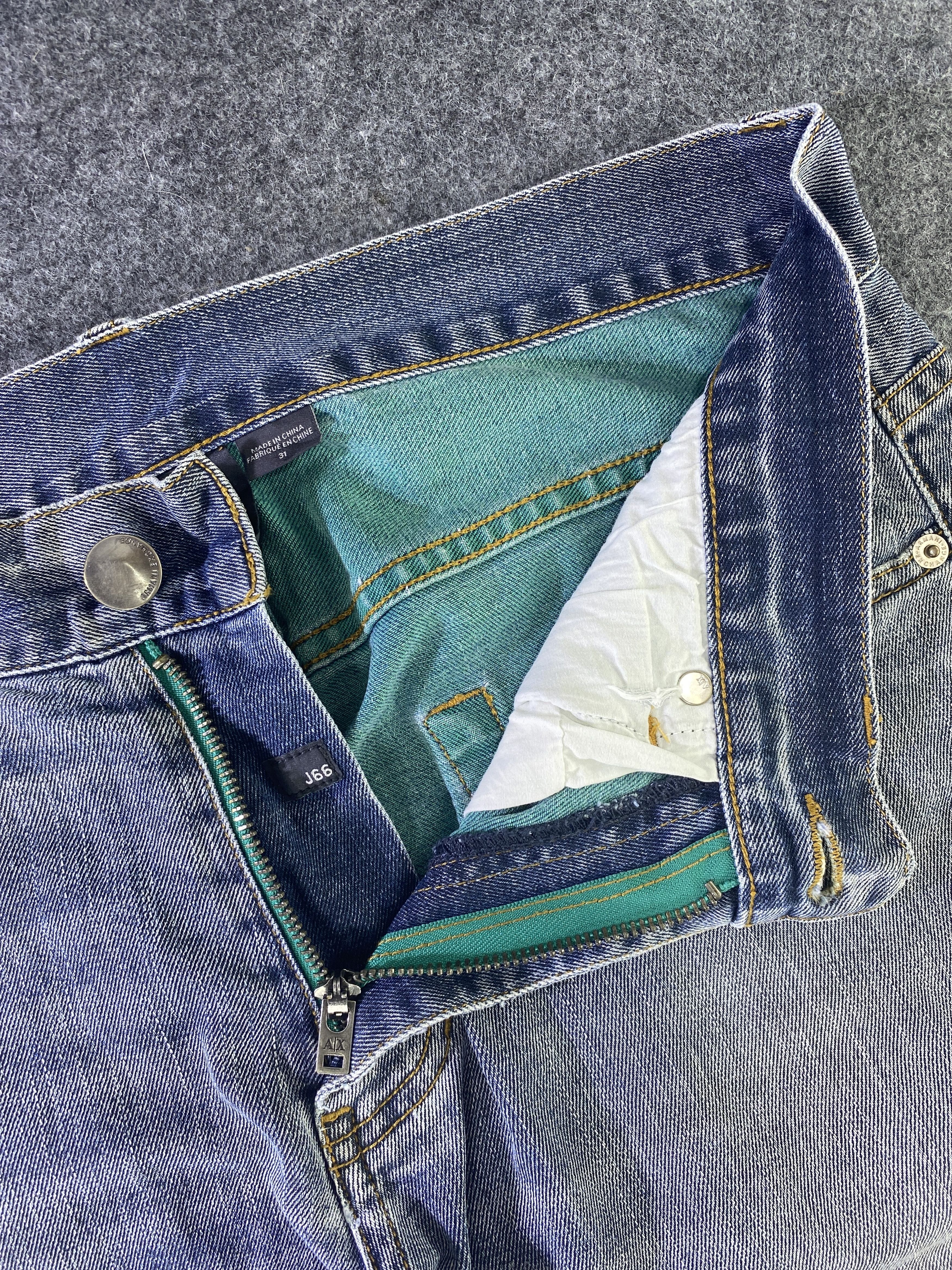 Armani Exchange Armani Exchange Blue Wash Jeans-J949 Size 33" - 9 Thumbnail