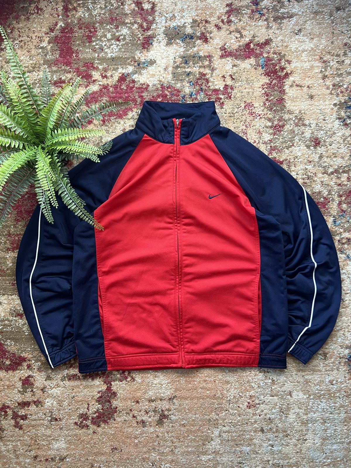 Nike × Vintage 90’s NIKE RETRO Y2K SWOOSH LOGO TRACK JACKET Size US L / EU 52-54 / 3 - 1 Thumbnail