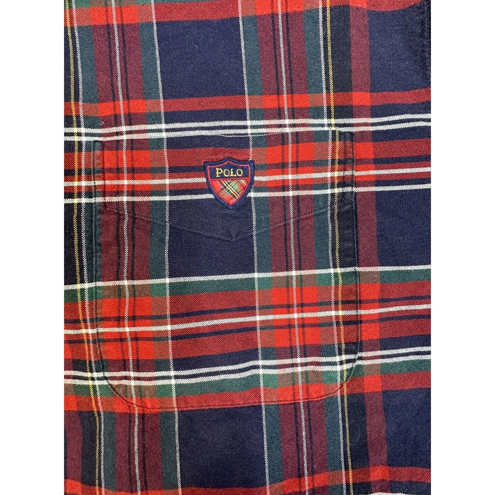 Ralph Lauren VINTAGE Ralph Lauren Shirt L Red Plaid Crest Logo Button-Up Men Size US L / EU 52-54 / 3 - 6 Thumbnail