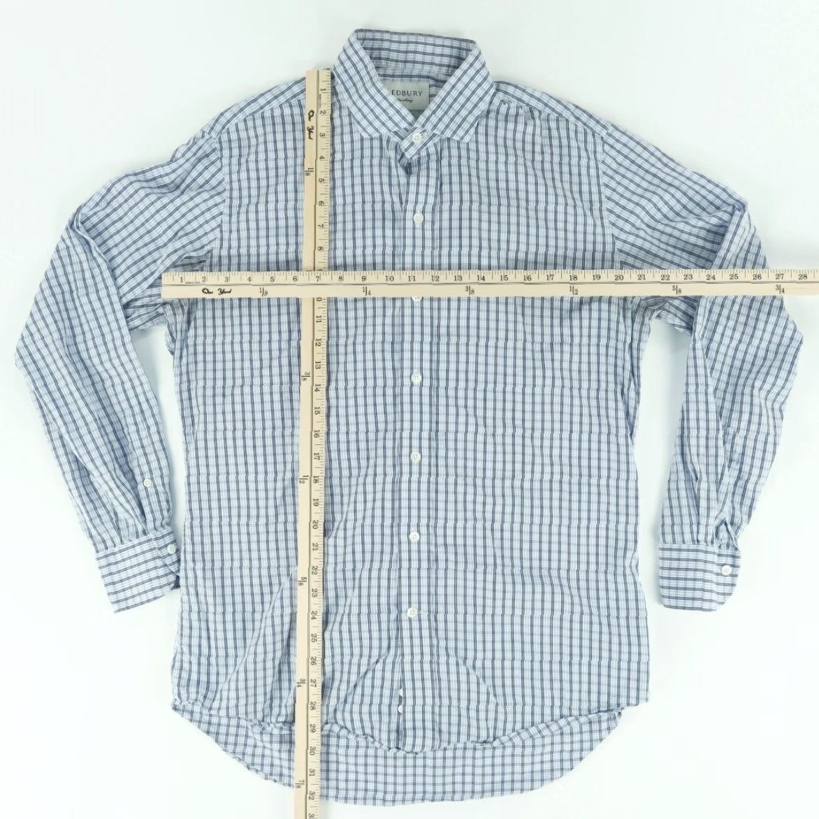 Vintage Ledbury Slim Fit Cotton Striped Shirt White Men XL Size US XL / EU 56 / 4 - 2 Thumbnail