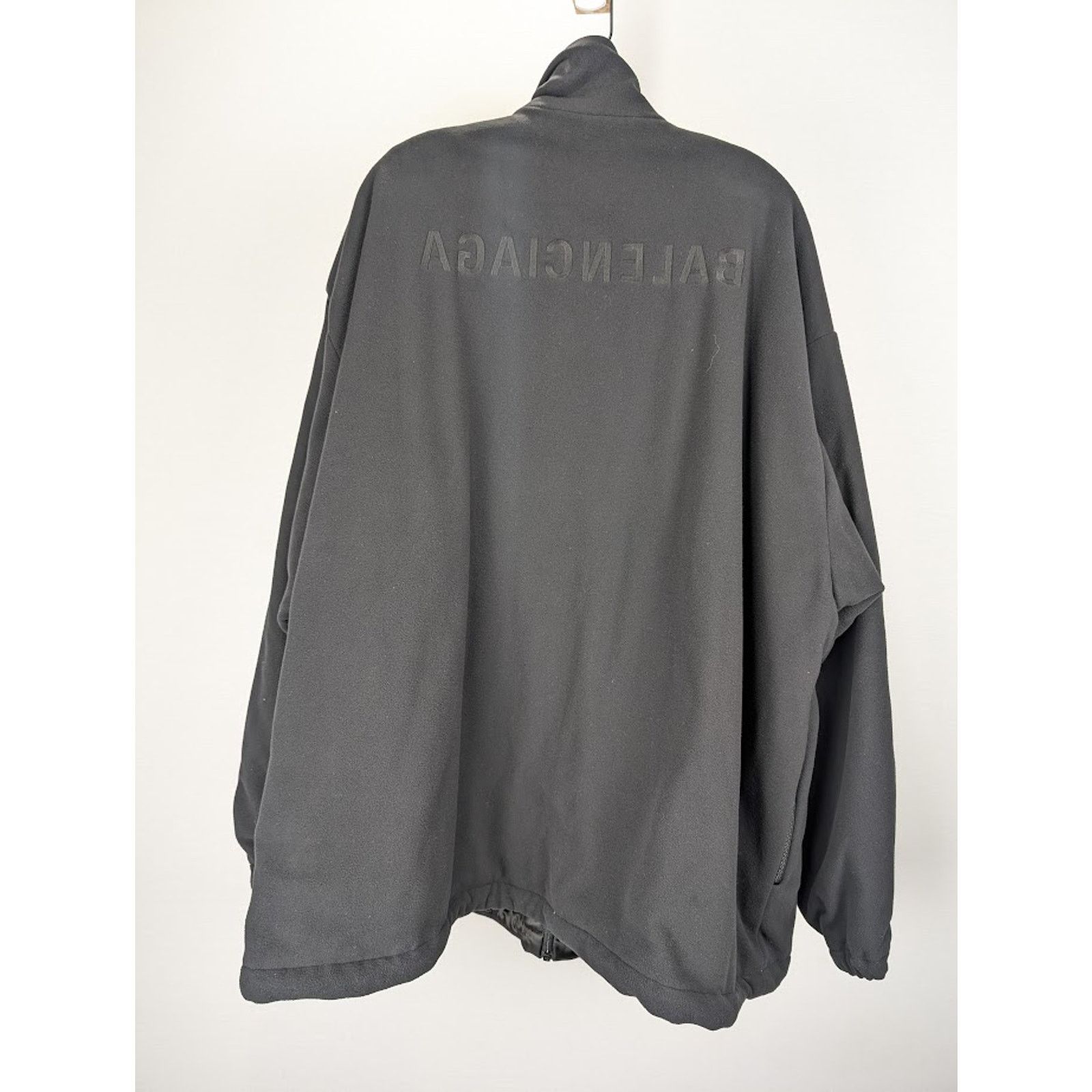 Balenciaga o1rshd1 Fleece Zip Up Jacket in Black Size US M / EU 48-50 / 2 - 9 Thumbnail