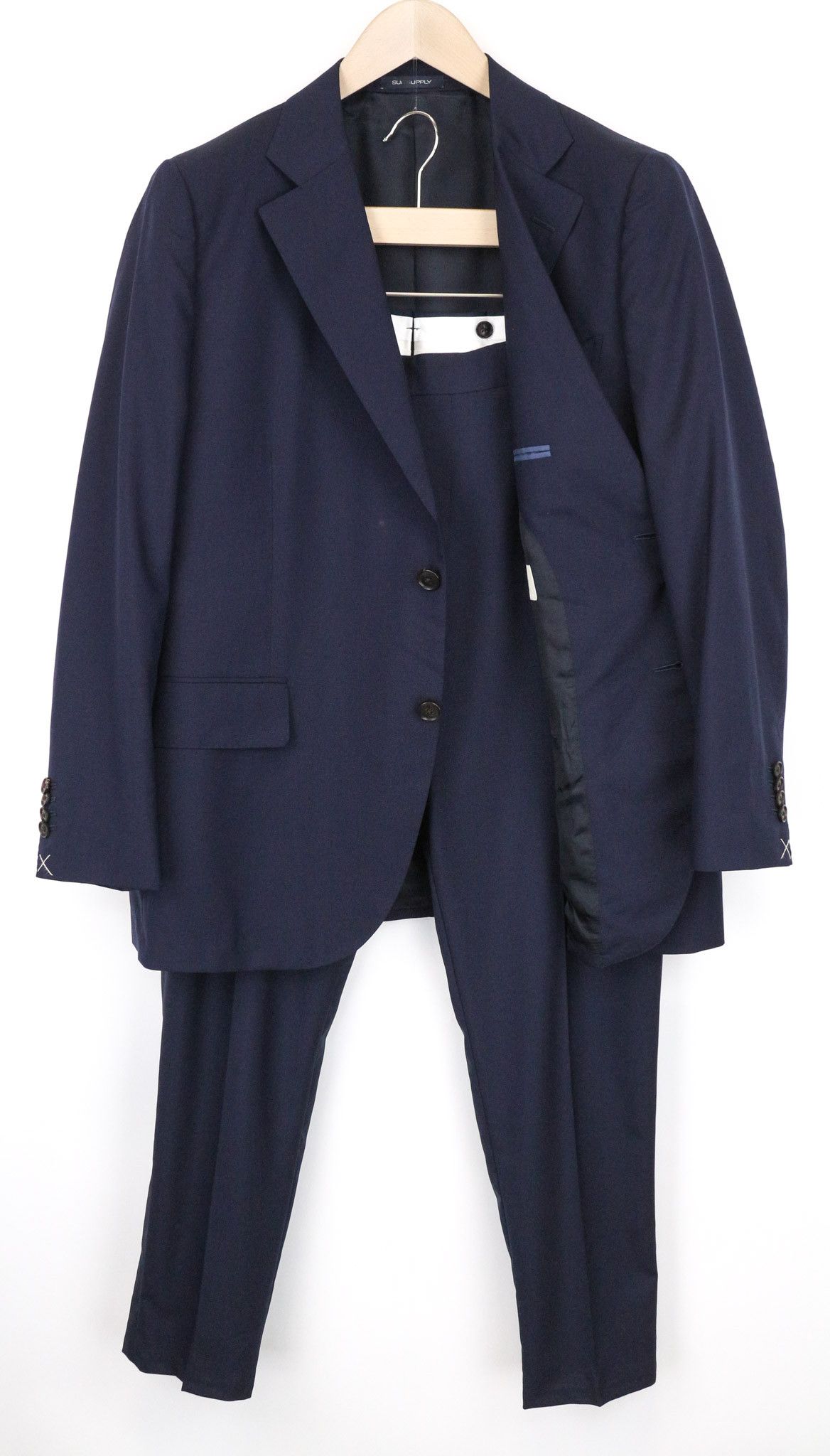 Suitsupply LA SPALLA UK46S Blue Wool 2 Piece Suit 74948 Size 46S - 1 Thumbnail