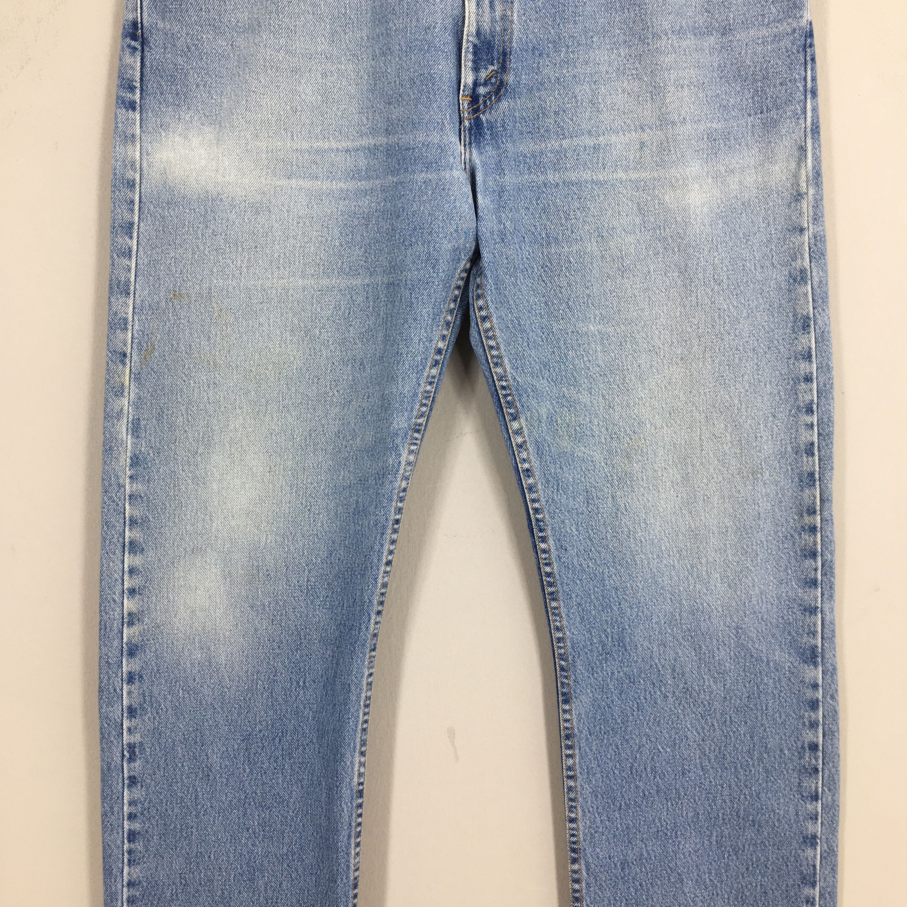 Levi's Size 33x30 Vintage Levi's 505 Light Wash Zipper Jeans S272 Size US 33 - 3 Thumbnail