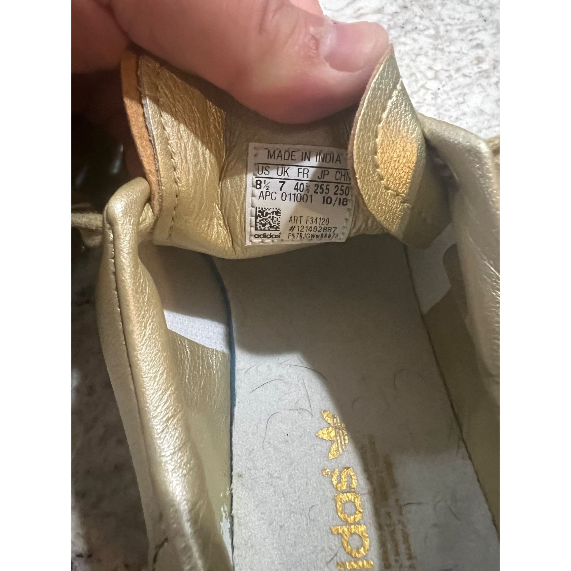 Adidas ADIDAS STAN SMITH NEW BOLD Gold Metallic Shoes - Size 8.5 Size US 8.5 / IT 38.5 - 7 Thumbnail