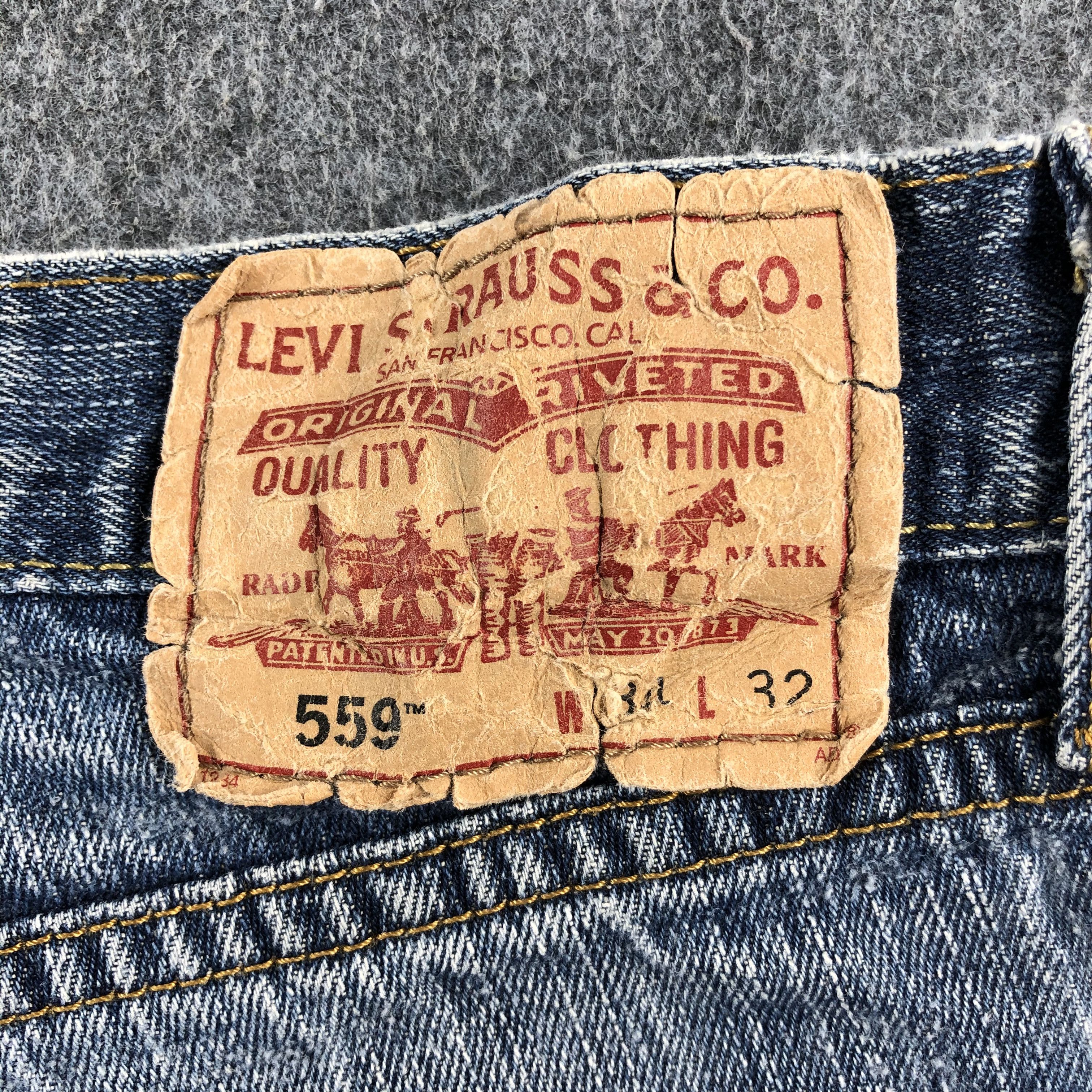 Levi's Vintage Blue Wash Levis 559 Jeans-J2670 Size US 34 / EU 50 - 5 Thumbnail