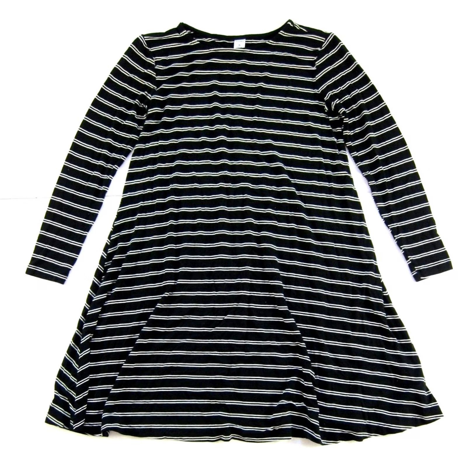 Old Navy Old Navy Black White Stripe Tunic Dress XS Size XS / US 0-2 / IT 36-38 - 2 Thumbnail