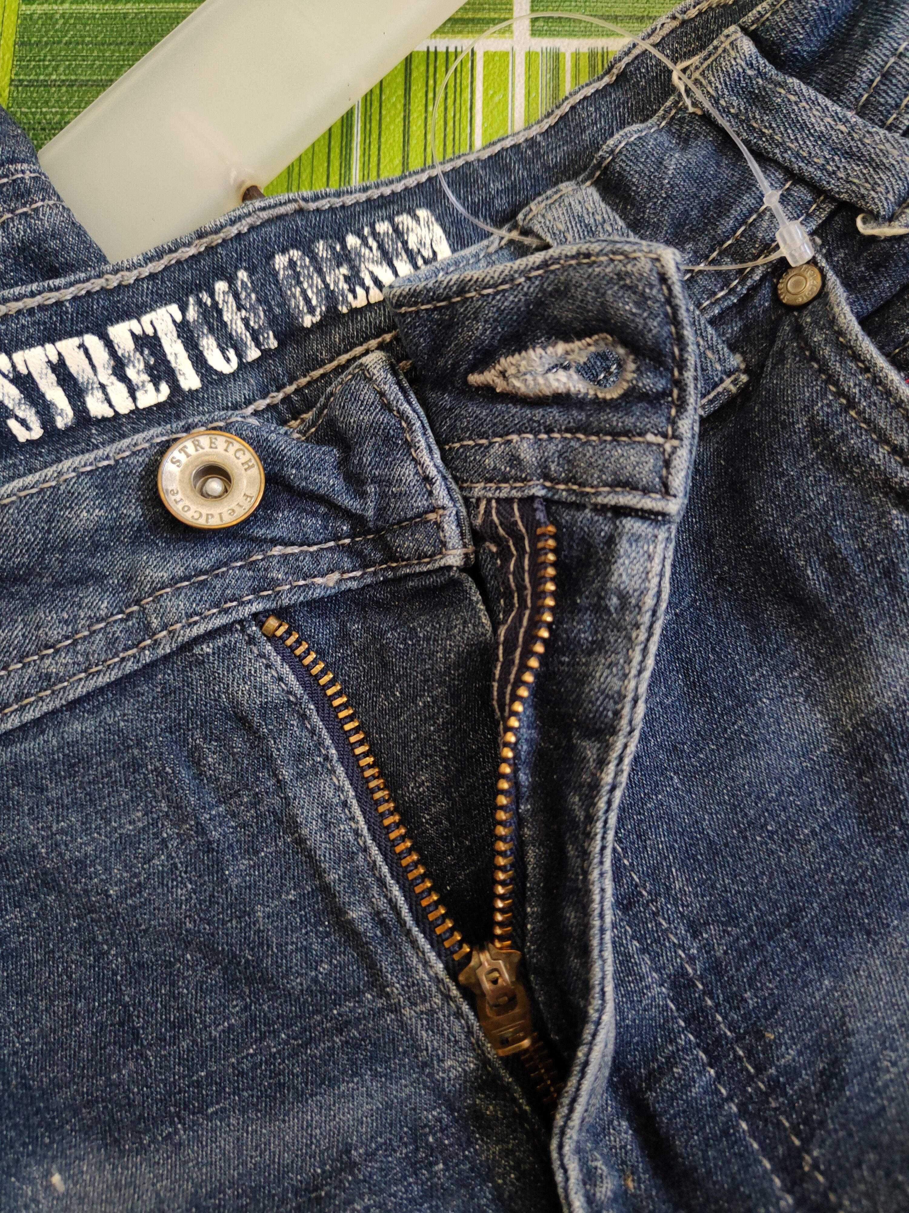 Japanese Brand FieldCore Blue Distressed Ripped Stretch Jeans #S2125 Size US 34 / EU 50 - 15 Thumbnail