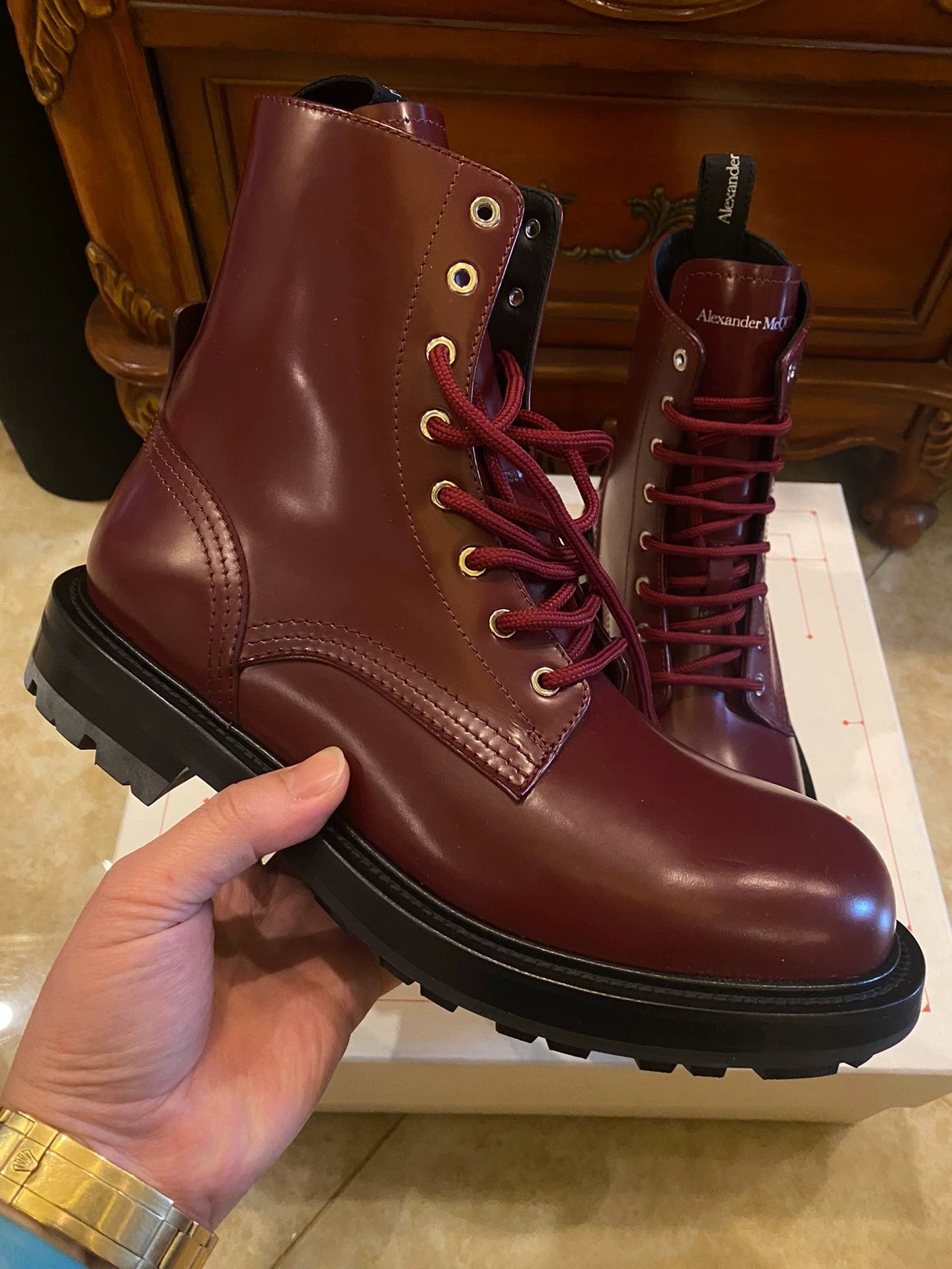 Alexander McQueen Alexander McQueen Italian High-Top Combat Boots 41 Size US 8 / EU 41 - 3 Thumbnail
