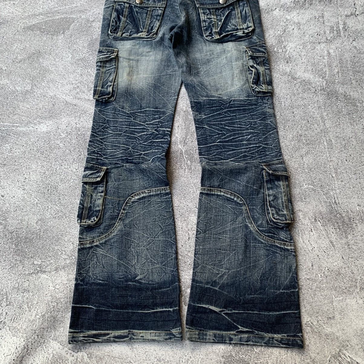 If Six Was Nine × Japanese Brand × Le Grande Bleu (L.G.B.) Lowbox Cargo multipocket Flare Denim Jeans Size US 31 - 7 Thumbnail