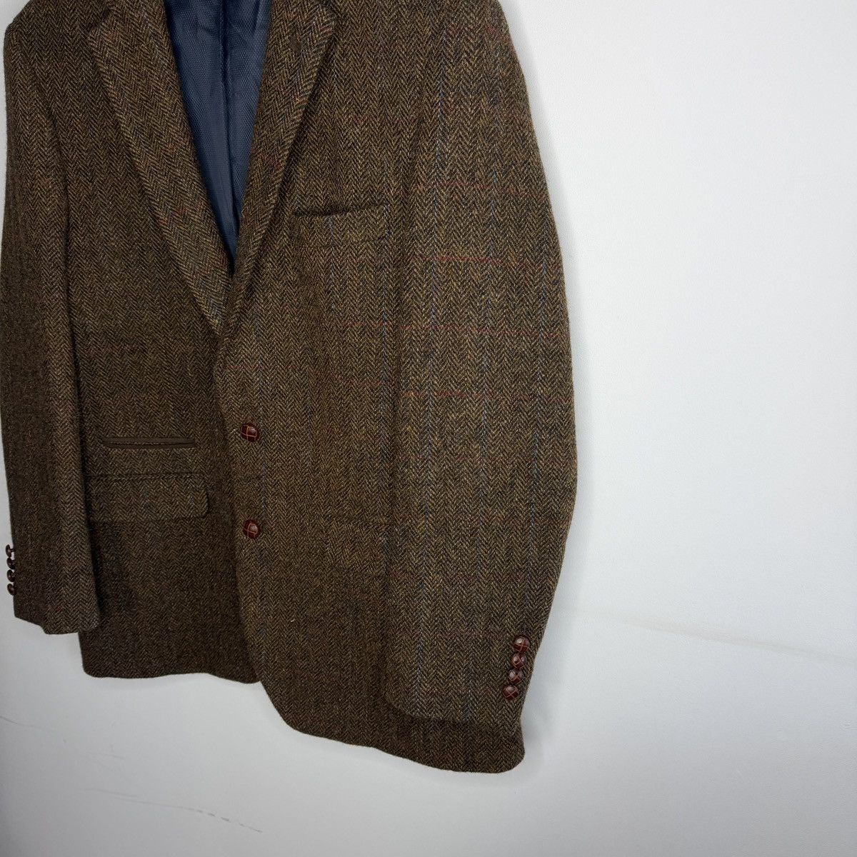 Harris Tweed Vtg Harris Tweed Brown Coat WOOL Jacket Blazer 40 R Size 40R - 2 Thumbnail