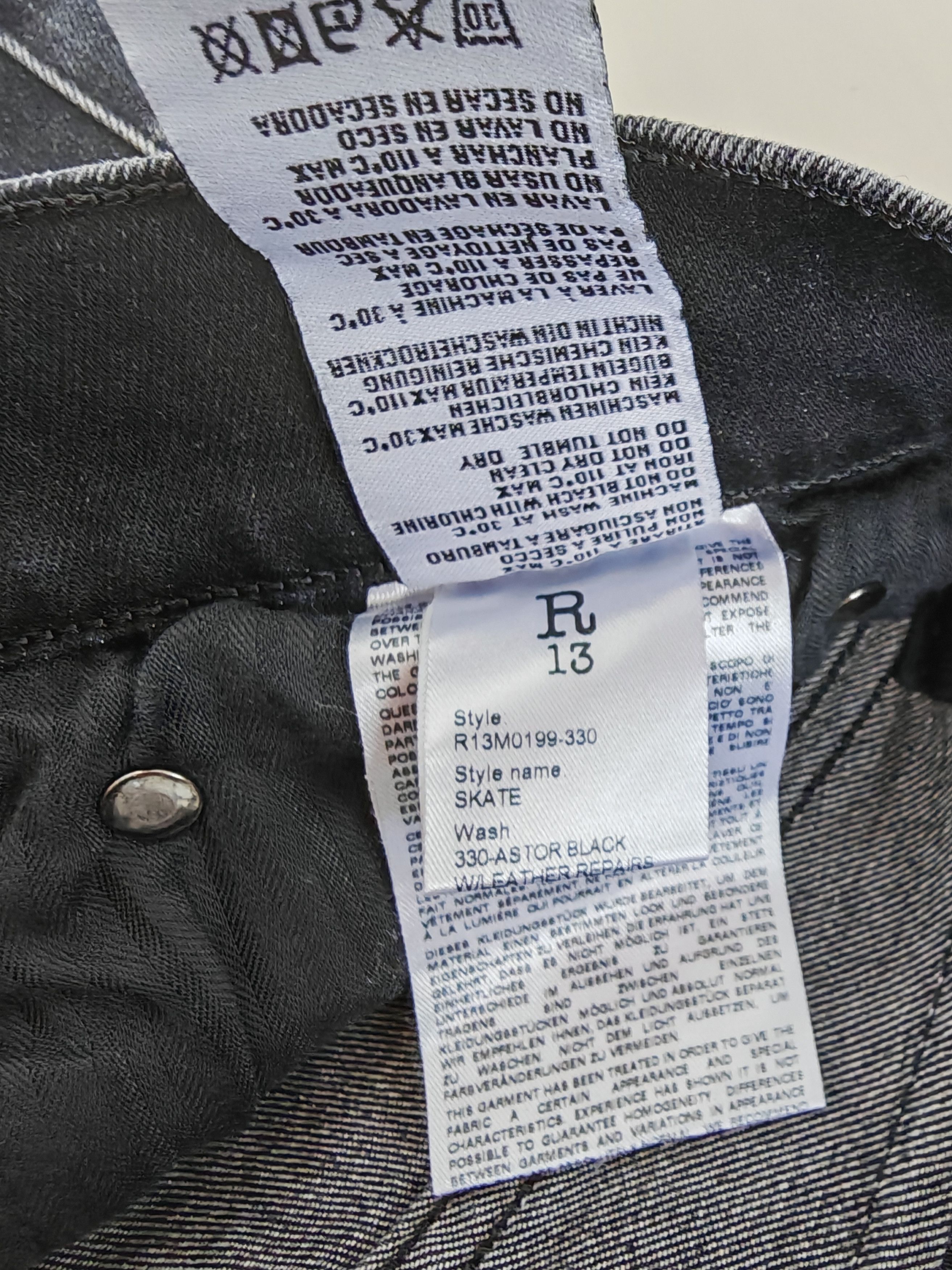 R13 R13 Skate Pant Distressed Jeans FW17 W28 – NWT – Free Shipp Size 28" / US 6 / IT 42 - 14 Thumbnail