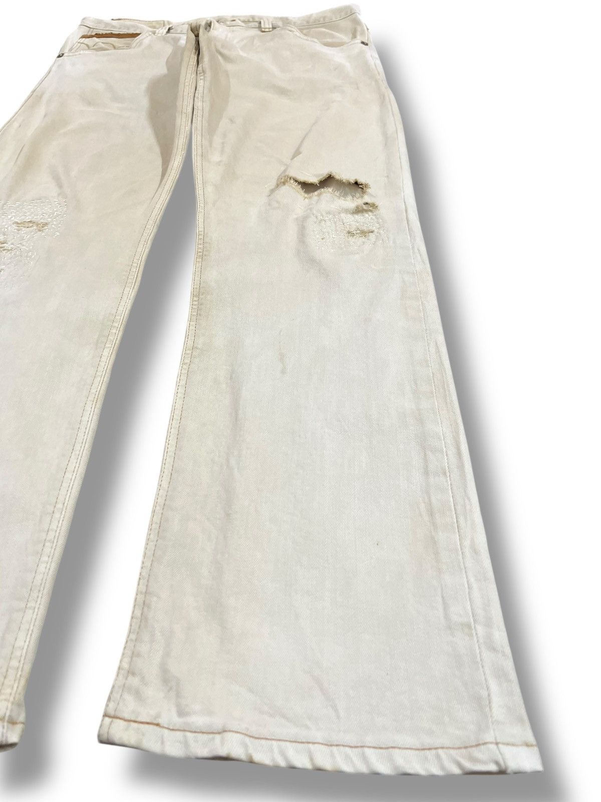 Edwin × Japanese Brand Vintage Edwin Tan Exclusive Vintage Distressed Denim Size US 35 - 3 Thumbnail