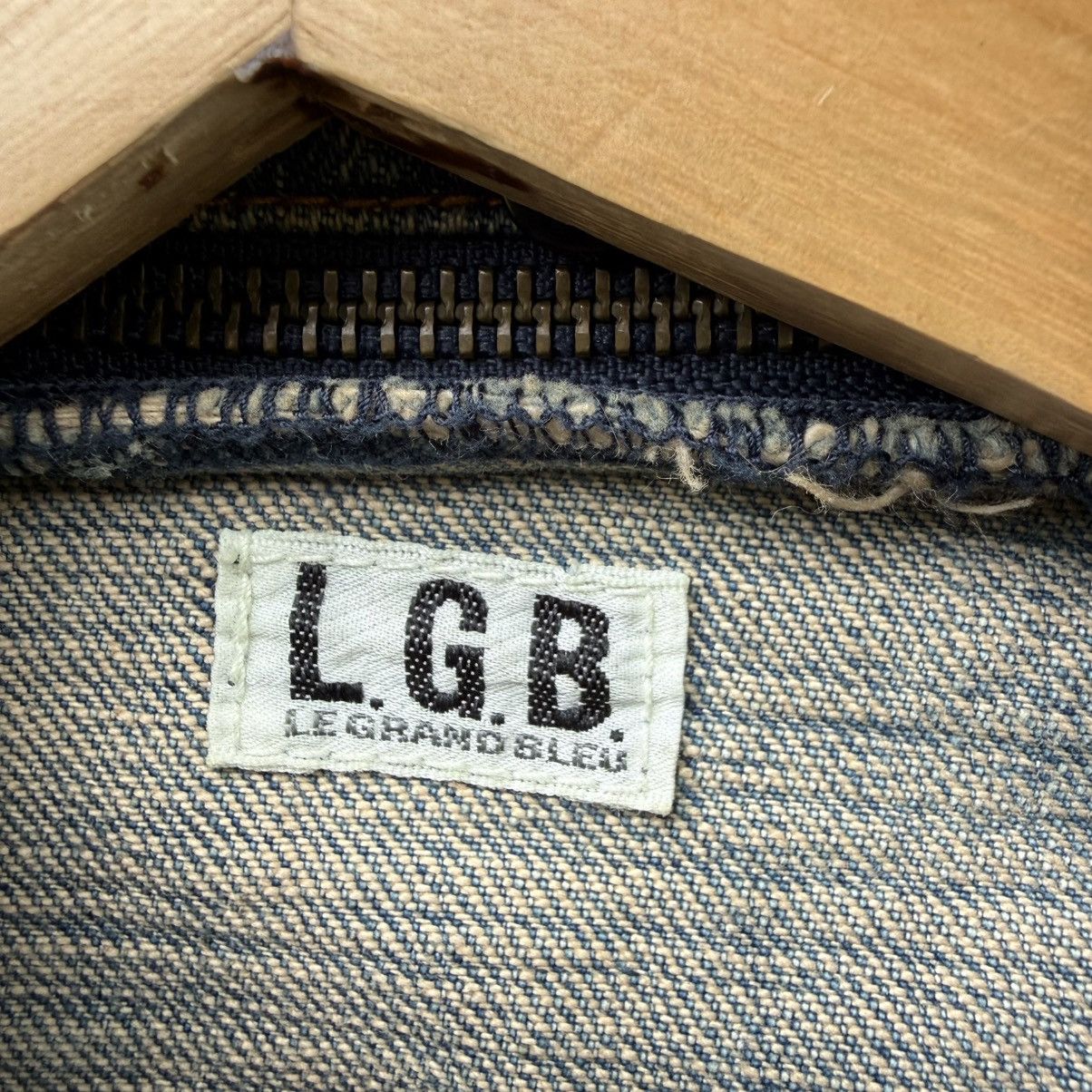 Le Grande Bleu (L.G.B.) Vintage Disteress LGB Le Grande Blue Punk Denim Jacket Size XS / US 0-2 / IT 36-38 - 12 Thumbnail