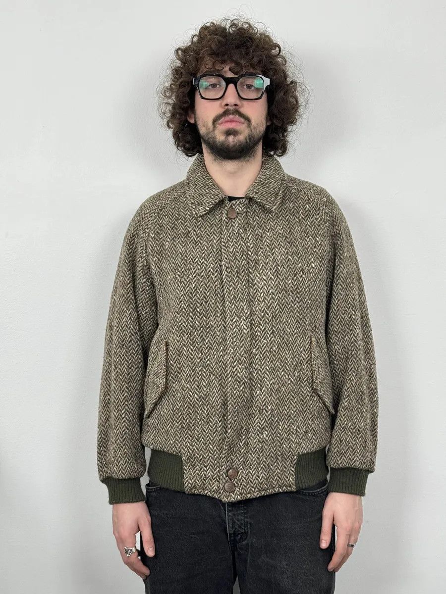 Burberry 2000s Burberry Grey Wool Aviator Bomber Jacket Size US M / EU 48-50 / 2 - 3 Thumbnail