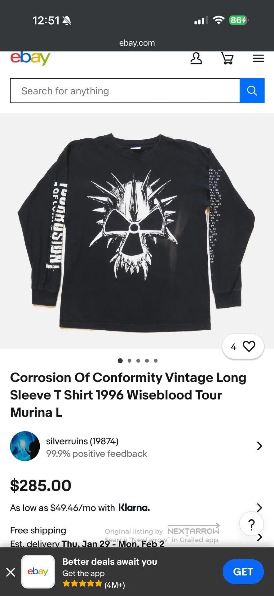 Vintage Vintage Corrosion of Conformity Longsleeve 90s. Size US XXL / EU 58 / 5 - 9 Thumbnail