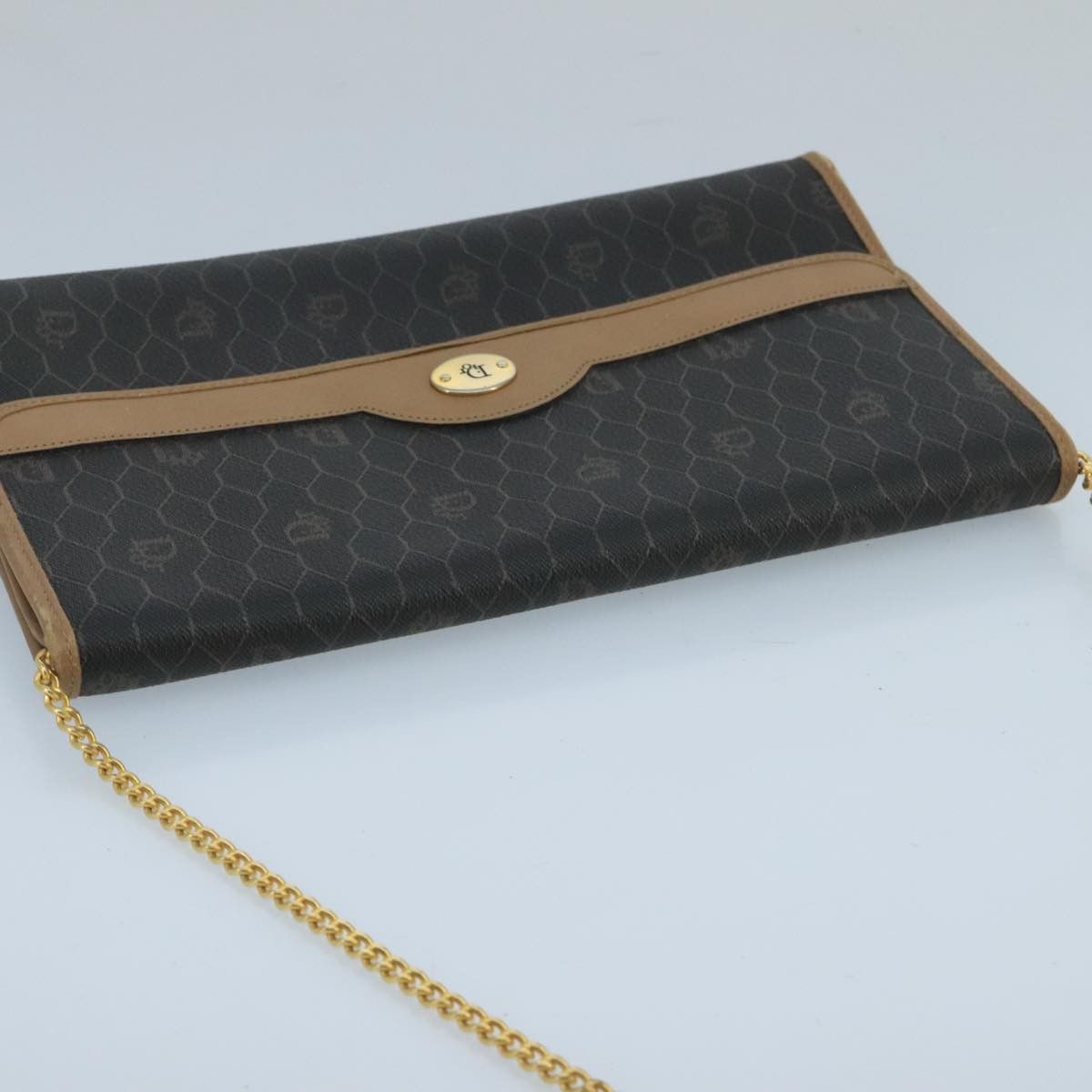 Dior DIOR Honeycomb Canvas Shoulder Bag Pvc Gold Black Size ONE SIZE - 6 Thumbnail