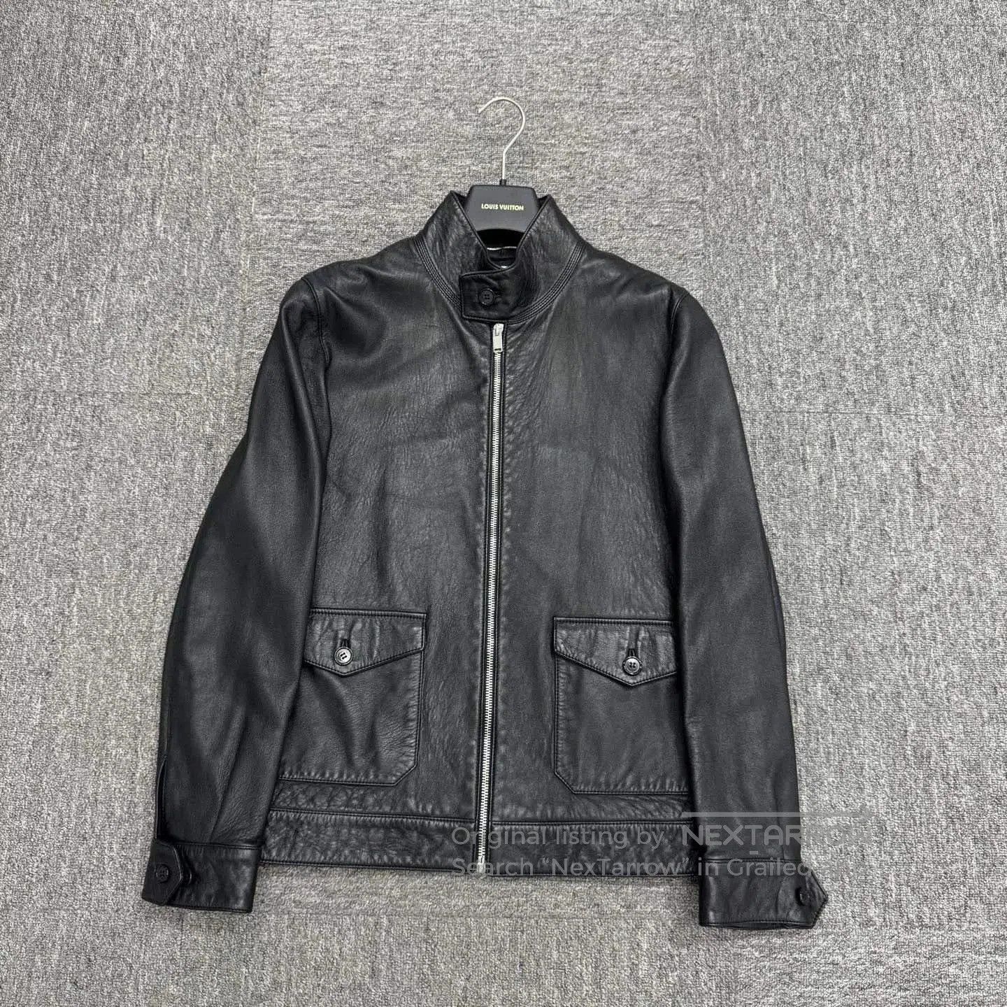 Schott black leather jacket size 50. Size US L / EU 52-54 / 3 - 1 Thumbnail