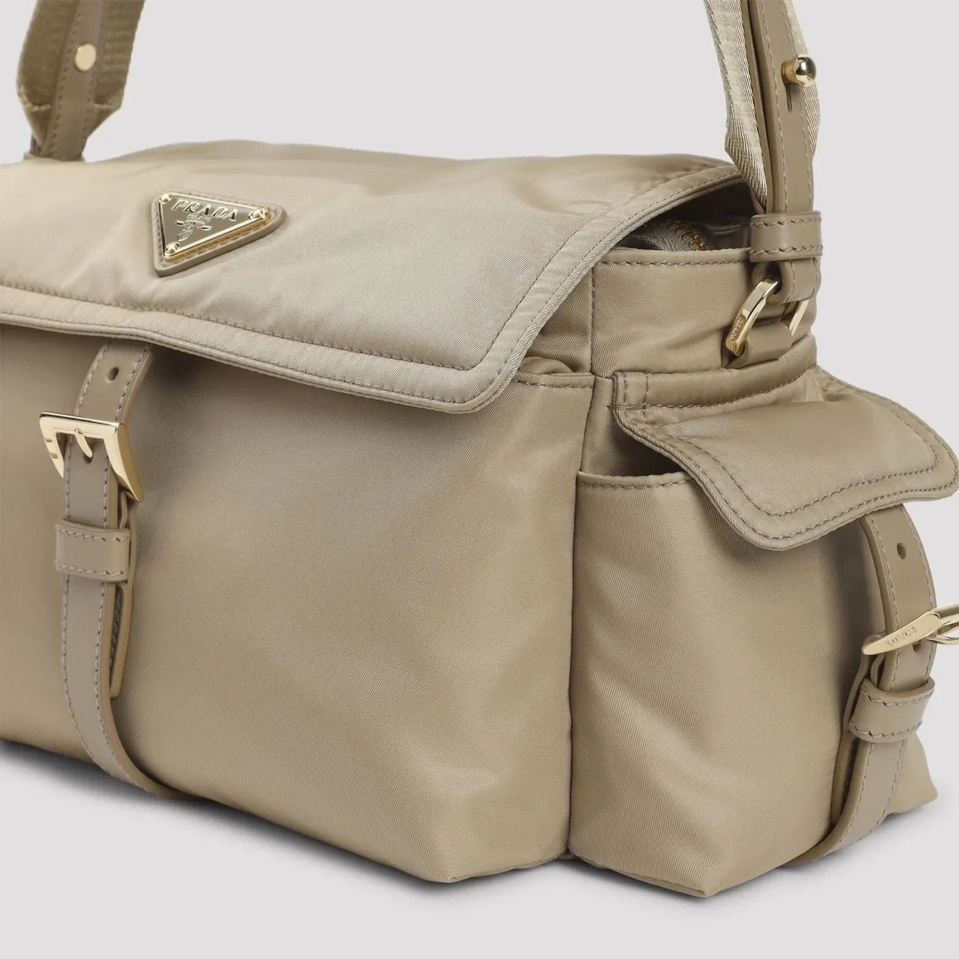 Prada PRADA $2500 Camel Brown Prada Explore medium Nylon shoulder Size ONE SIZE - 4 Thumbnail