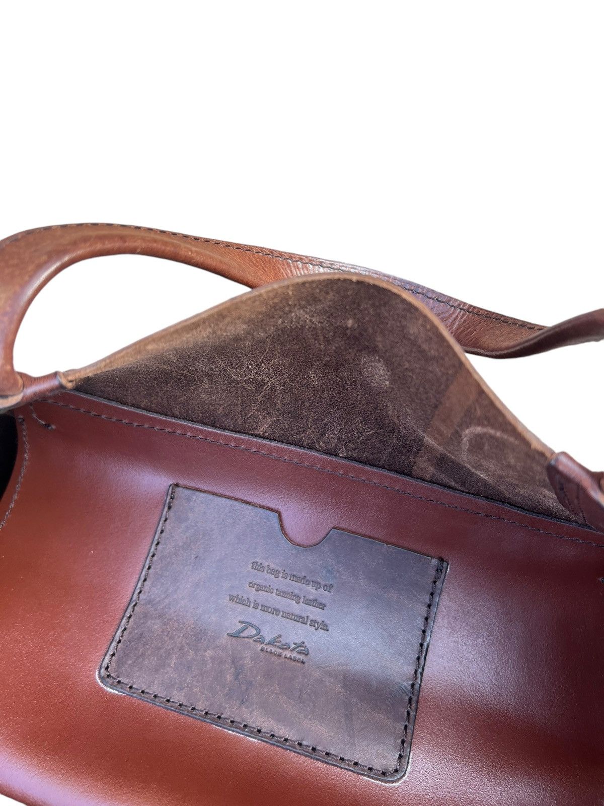 Japanese Brand × Leather Vintage DAKOTA Japan Patina Solid Leather Tote Bag Size ONE SIZE - 23 Thumbnail