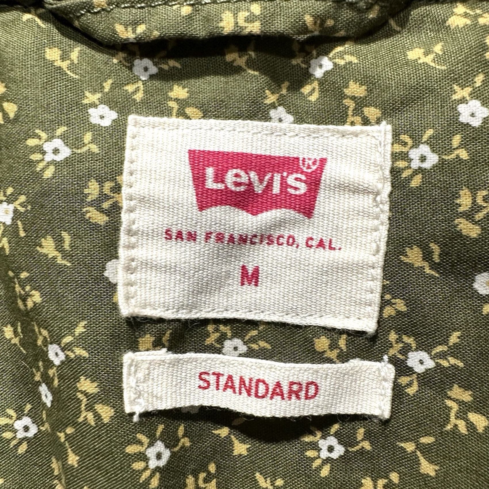 Levi's Levi's Shirt Mens M Green Floral Print Long Sleeve Button-Down Nautical Western Flower Pattern Size US M / EU 48-50 / 2 - 5 Thumbnail