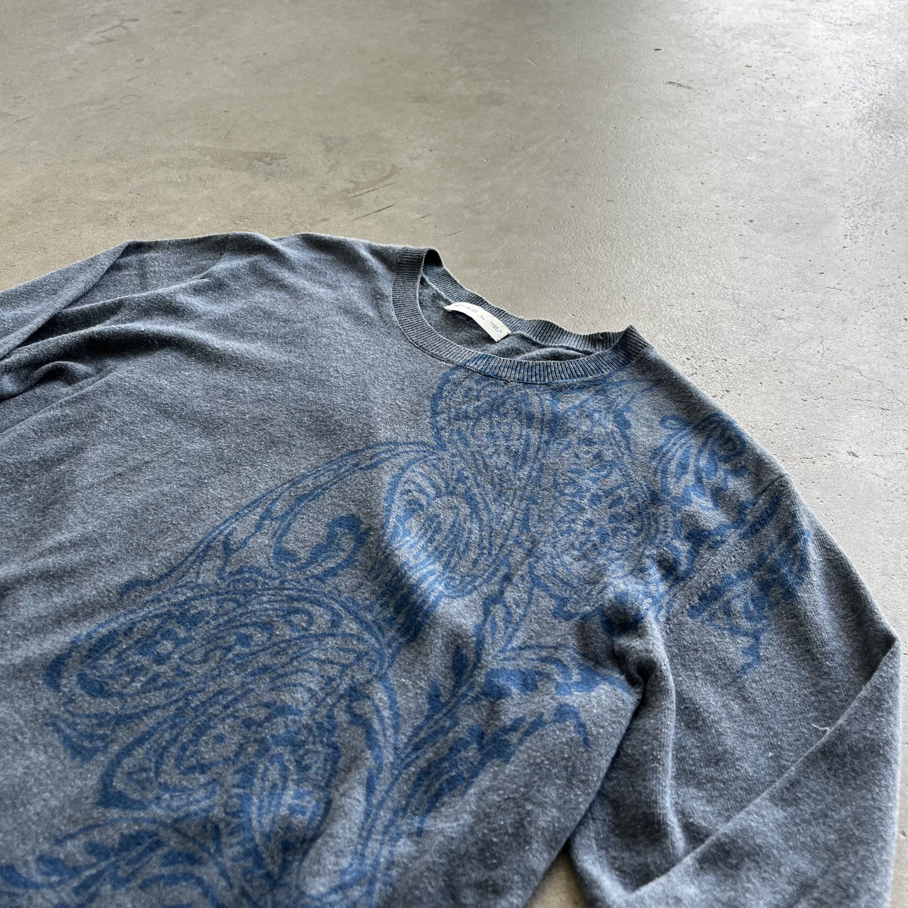 Etro × Niche Cashmere Etro Navy blue gothic knit sweater Size US M / EU 48-50 / 2 - 2 Thumbnail