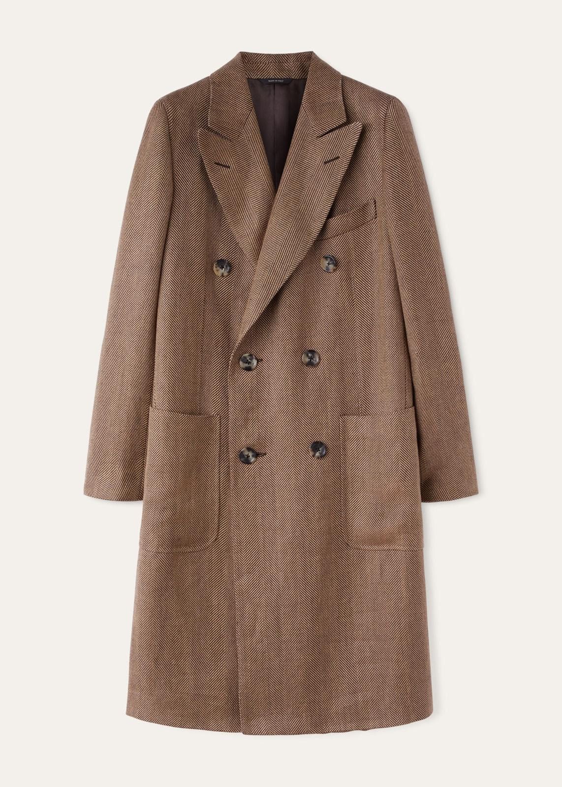 Loro Piana o1srvl11e0425 FAO0327 Double-Breasted Herwin Coat in Brown Size XS / US 0-2 / IT 36-38 - 1 Thumbnail