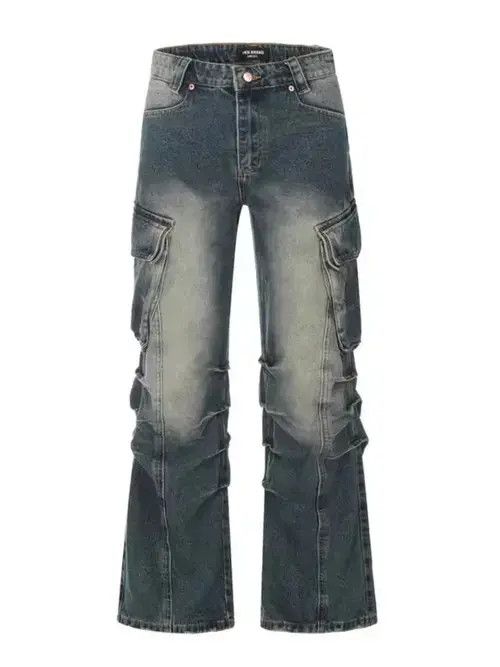 VIBE Vintage washed distressed side pocket rare jeans Size US 32 / EU 48 - 2 Thumbnail