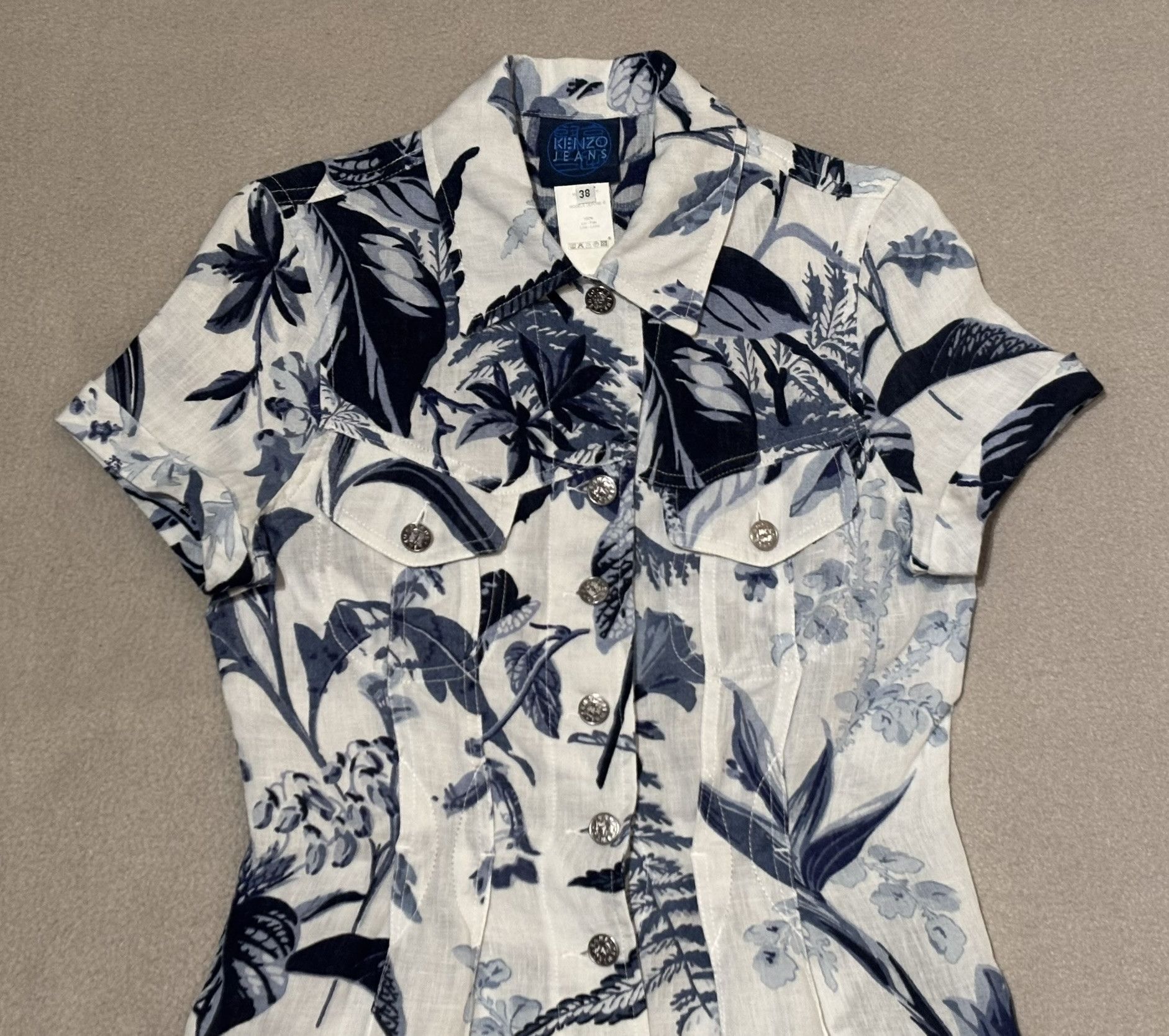 Kenzo Kenzo Jeans vintage shirt 100% Linen size 38 Size XS / US 0-2 / IT 36-38 - 4 Thumbnail