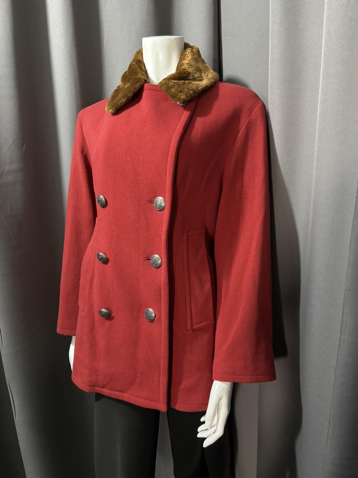 Romeo Gigli Archive 90s Romeo Gigli Double Breasted Faux Fur Coat Size M / US 6-8 / IT 42-44 - 2 Thumbnail