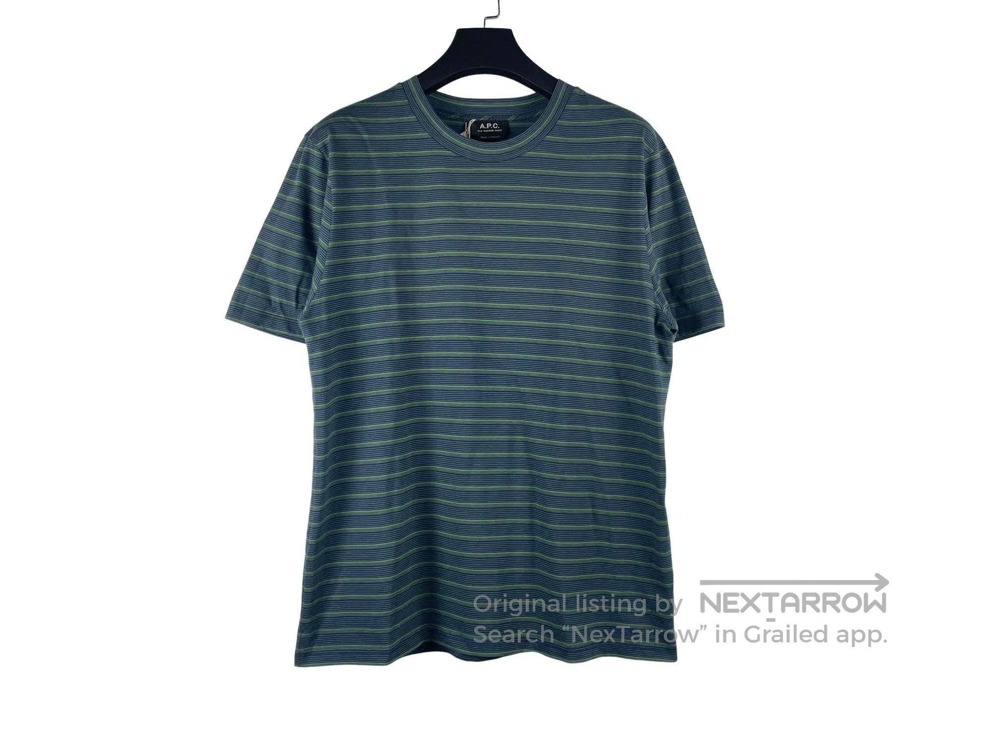 A.P.C. A.P.C Striped Short Sleeve Size US XL / EU 56 / 4 - 1 Thumbnail