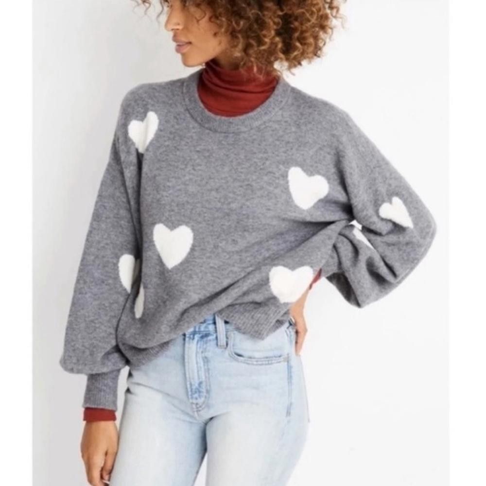Madewell Madewell l Heart Dot Balloon Sleeve Sweater Medium Size M / US 6-8 / IT 42-44 - 1 Thumbnail