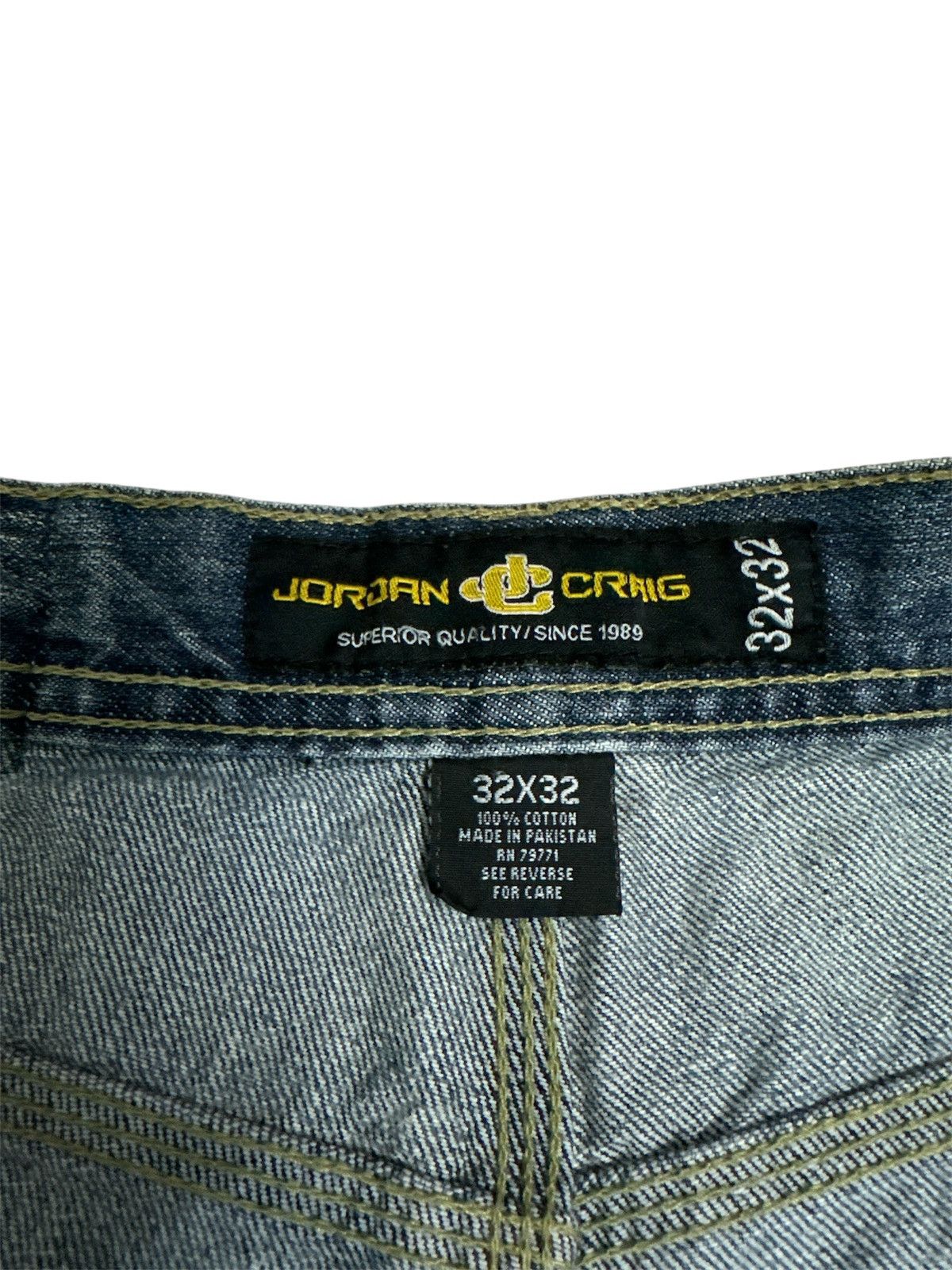If Six Was Nine 2000s Jordan Craig Dragon Embroidered Y2K Jorts Jnco Goa Lgb Size US 31 - 6 Thumbnail