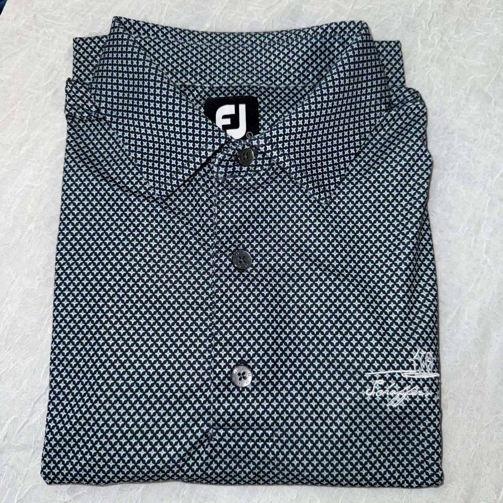 Footjoy FootJoy Golf Polo Shirt Mens L Schiffers Bull Stretch Button Size ONE SIZE - 10 Thumbnail