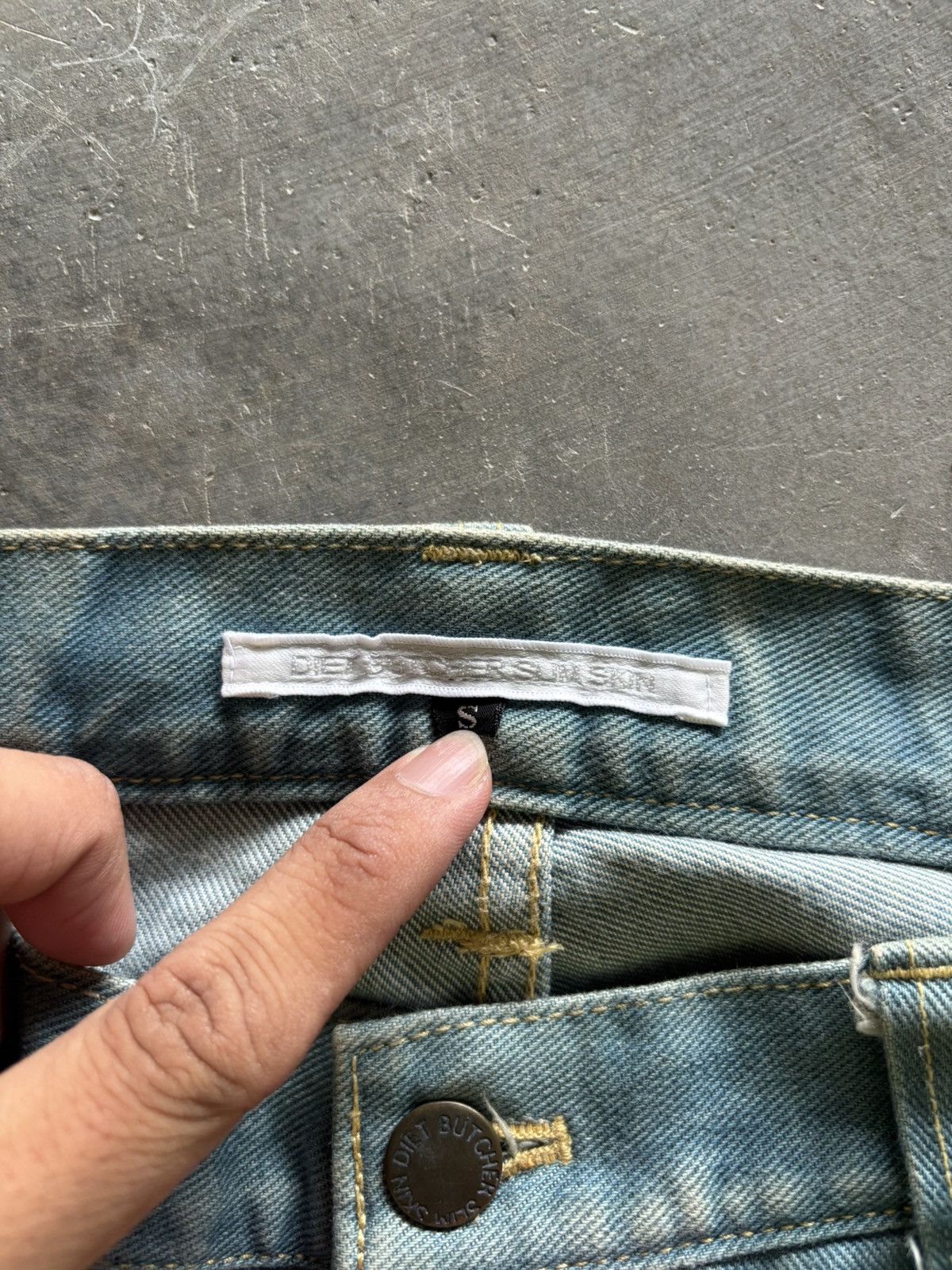 Diet Butcher Slim Skin RARE diet butcher slim skin jeans rainbow zipper leg Size US 32 / EU 48 - 5 Thumbnail