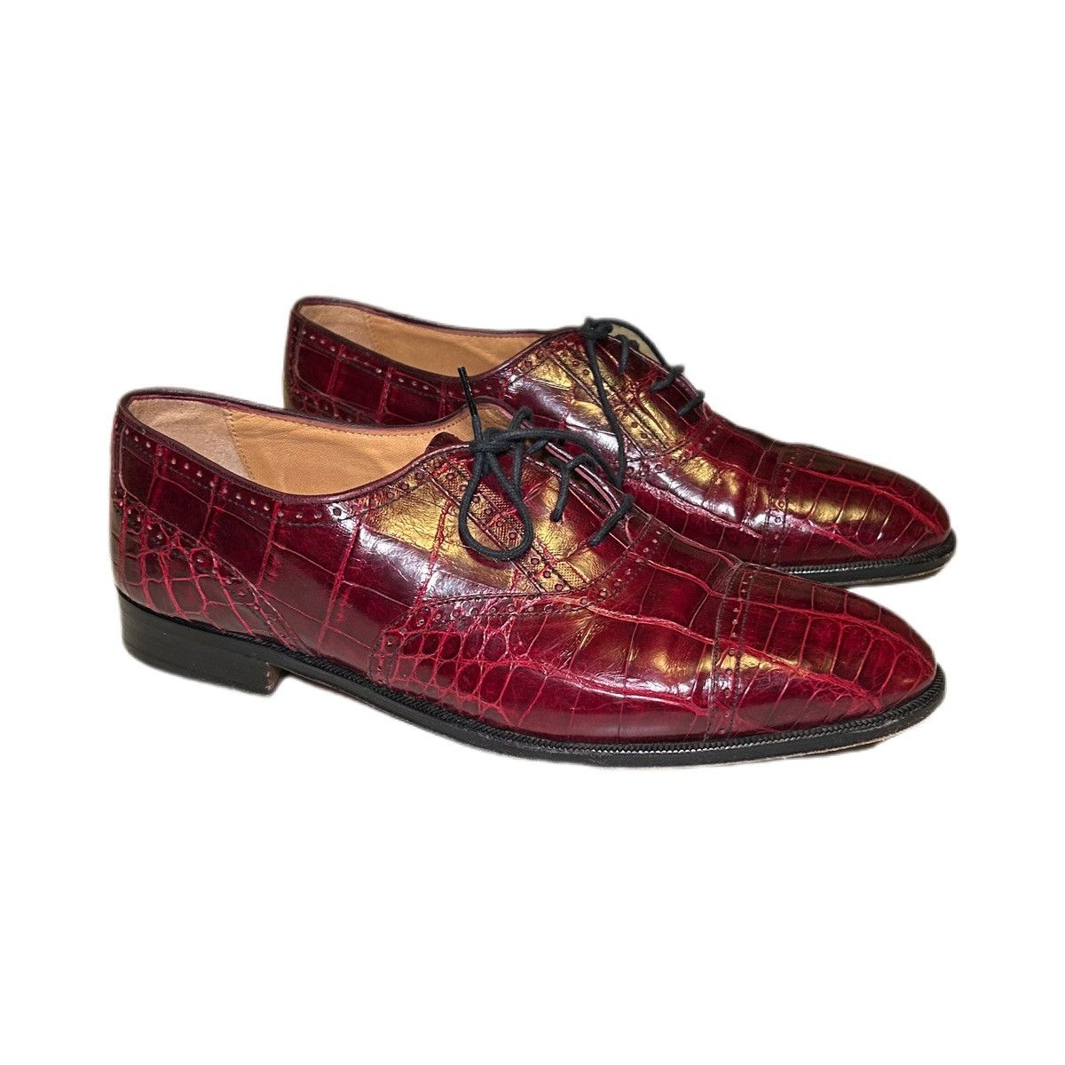 David Eden David Eden Men's Brown Alligator Leather Formal Shoes S 11 Size US 11 / EU 44 - 1 Thumbnail