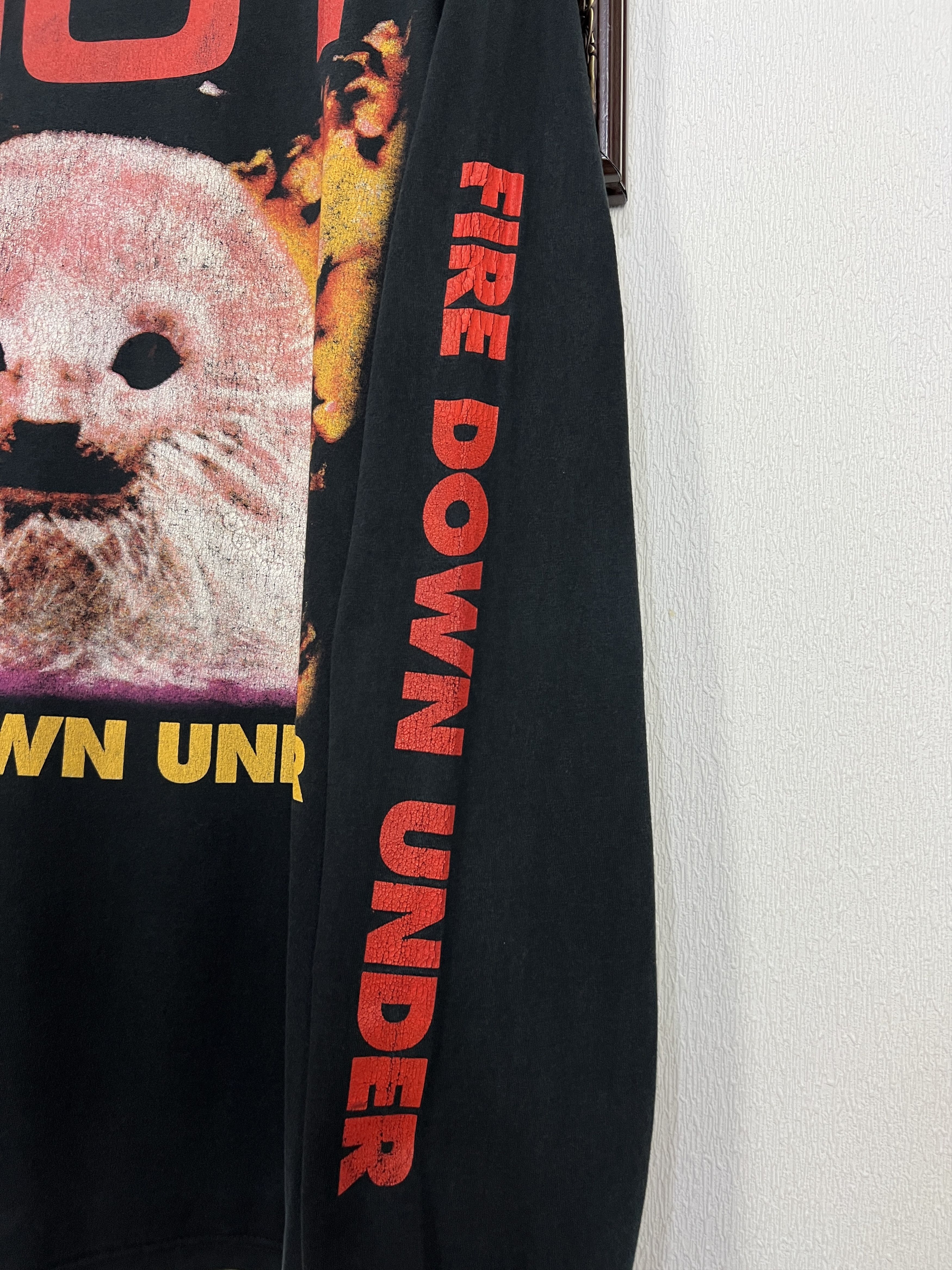 Vintage Vintage 90's Riot Fire Down Under Tour Tee Heavy Metal Rare Size US L / EU 52-54 / 3 - 5 Thumbnail