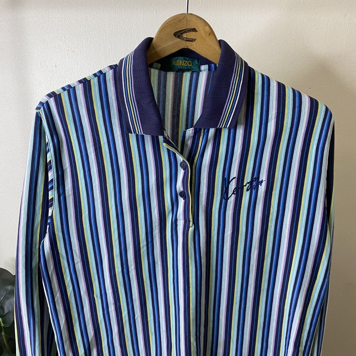 Kenzo Kenzo Golf Multicolor Stripes LS Polo T Shirt Size US S / EU 44-46 / 1 - 2 Thumbnail