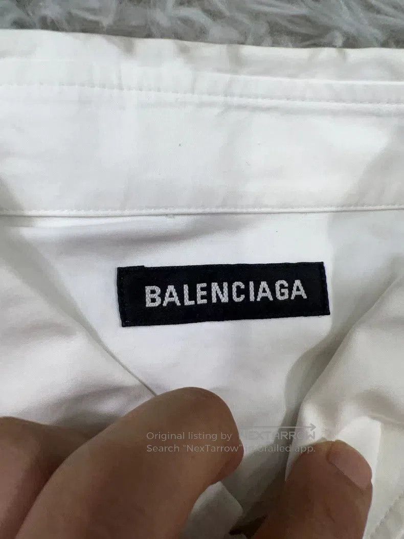 Balenciaga Balenciaga Embroidered wave shirt Size US XXS / EU 40 - 4 Thumbnail