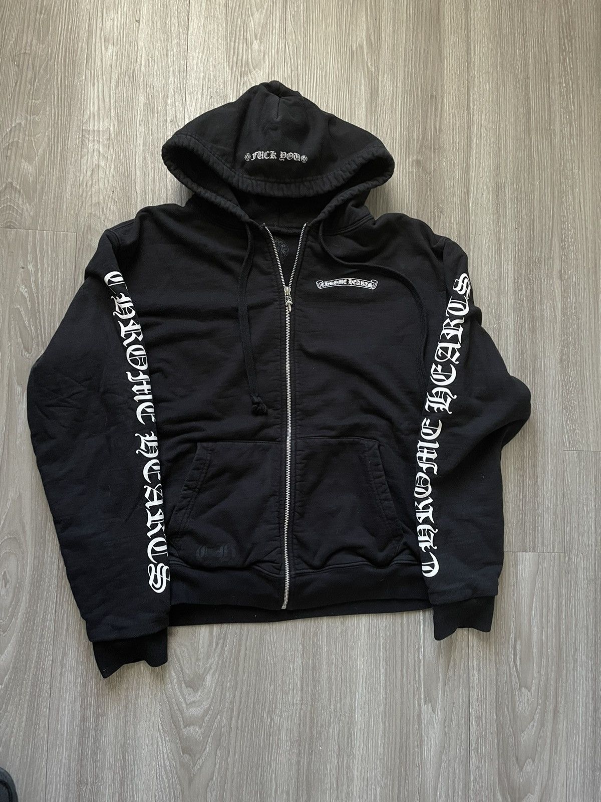 Chrome Hearts Chrome hearts “f*** you” zip hoodie | Grailed