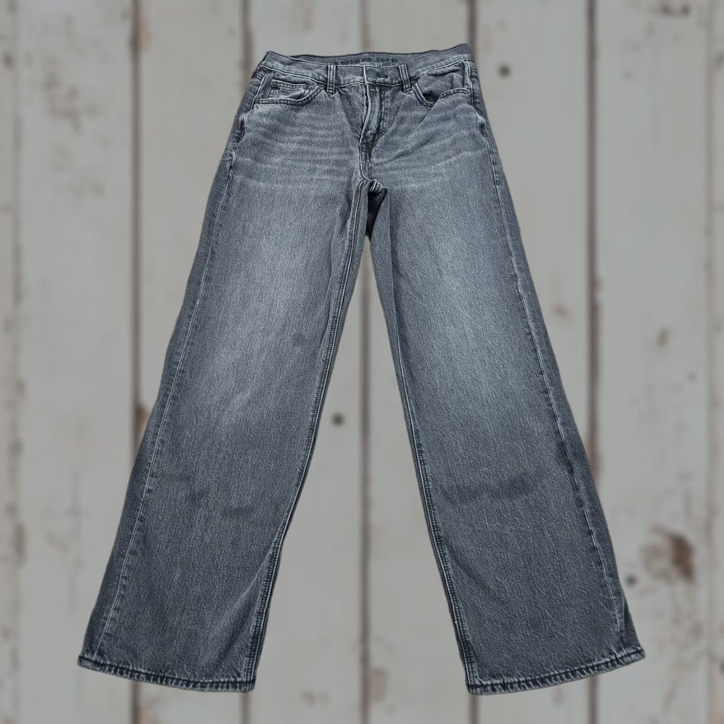 American Eagle Outfitters American Eagle Jeans Womens Size 0 Gray Stovepipe Stretch Straight Mid Rise 25x29 Denim Size 25" / US 0 / IT 36 - 1 Thumbnail