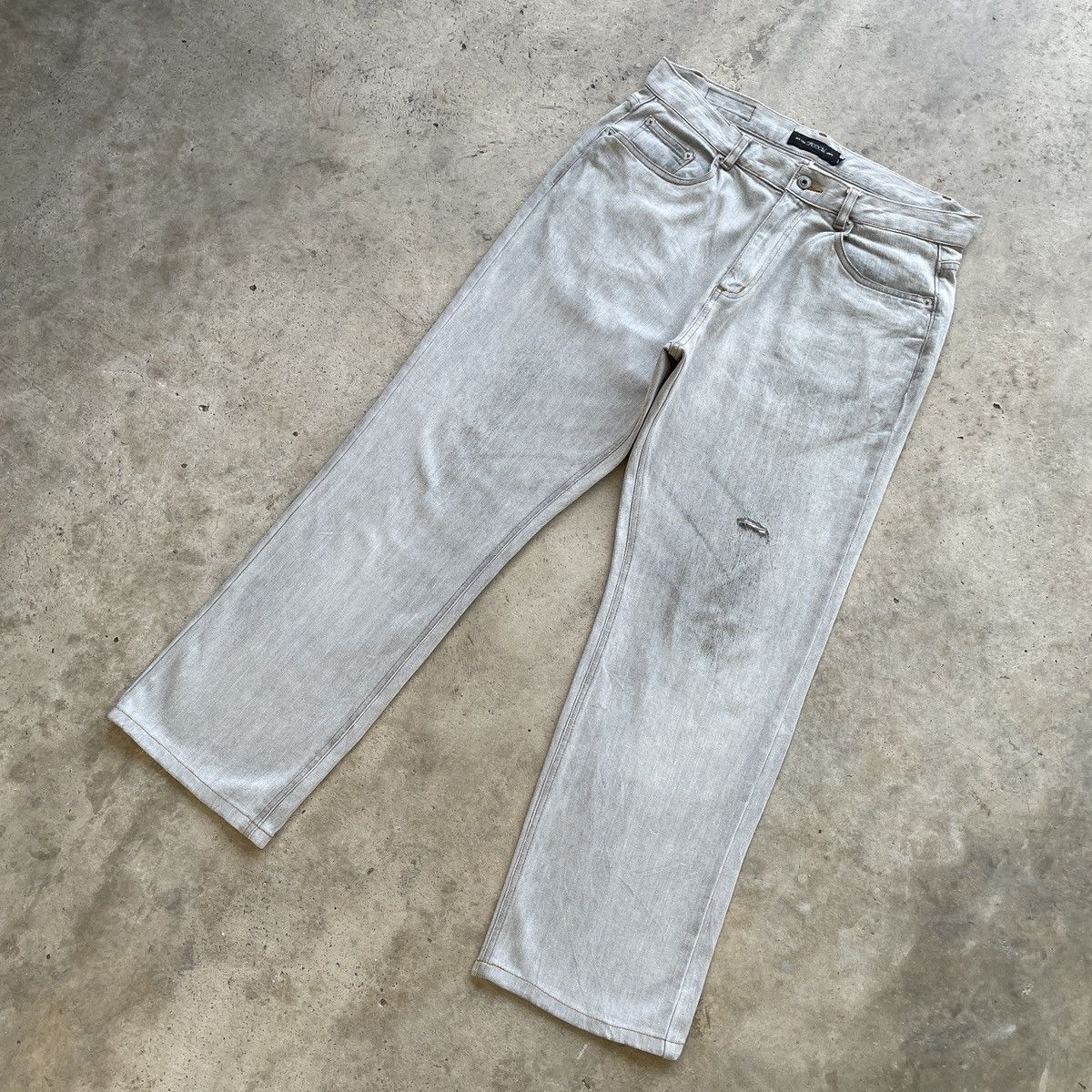 Vintage Vintage Sasson Newyork💥 Paris Faded Jeans Pants Denim W33 Size US 33 - 2 Thumbnail