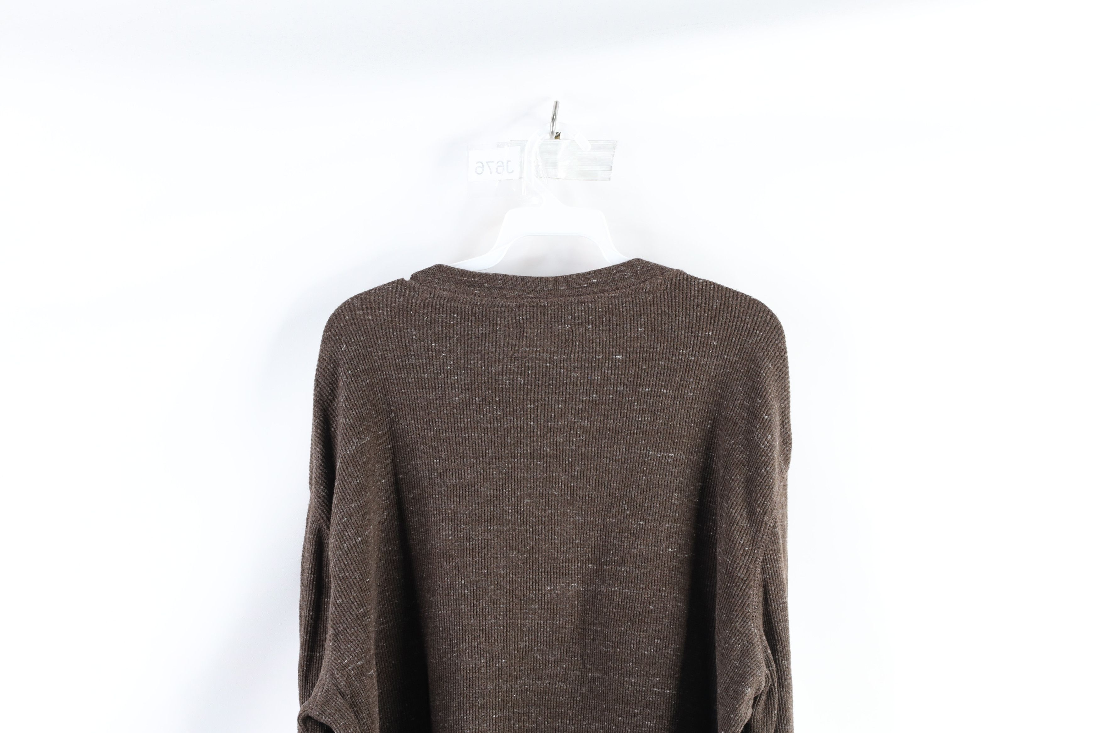 Vintage Vintage Streetwear Waffle Knit Long Sleeve Henley T-Shirt Size US XXL / EU 58 / 5 - 6 Thumbnail