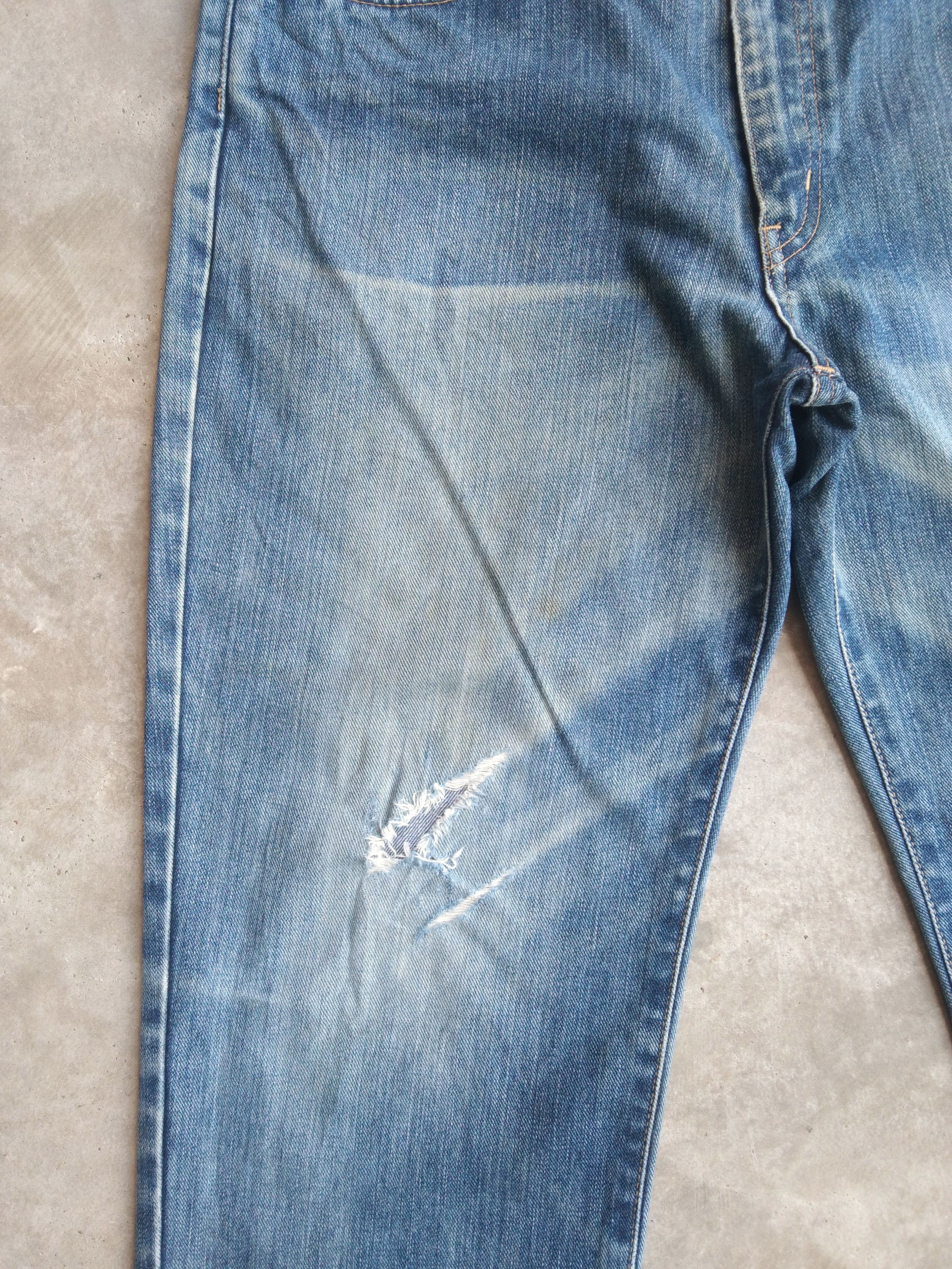 Edwin Vintage Edwin Faded Blue Distressed Jeans 34x29 Size US 34 / EU 50 - 5 Thumbnail