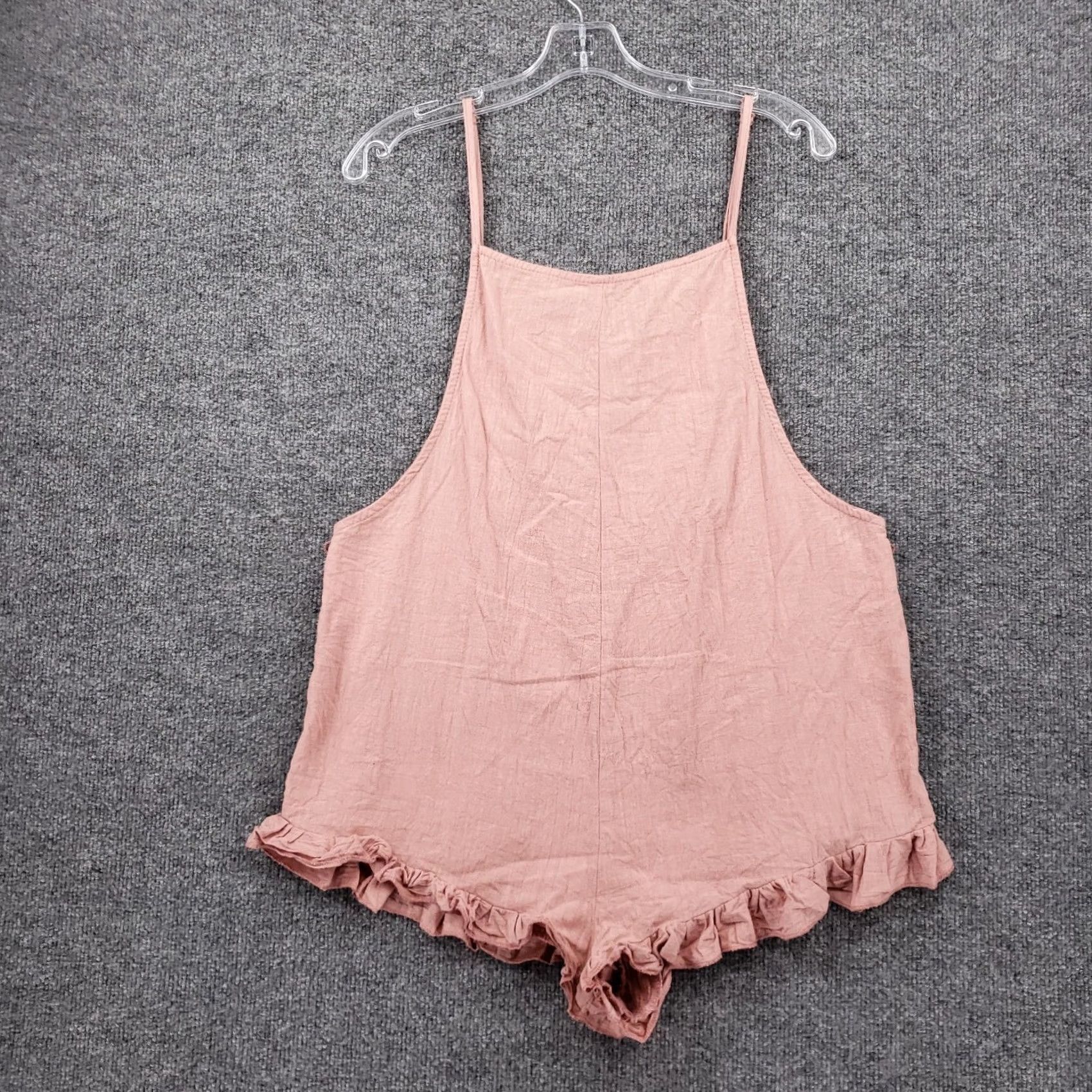 Shein SheIn Body Suit Womens L Large Red One-Piece Sleeveless Ruffles Straps Cotton Bodysuit Size L / US 10 / IT 46 - 2 Thumbnail