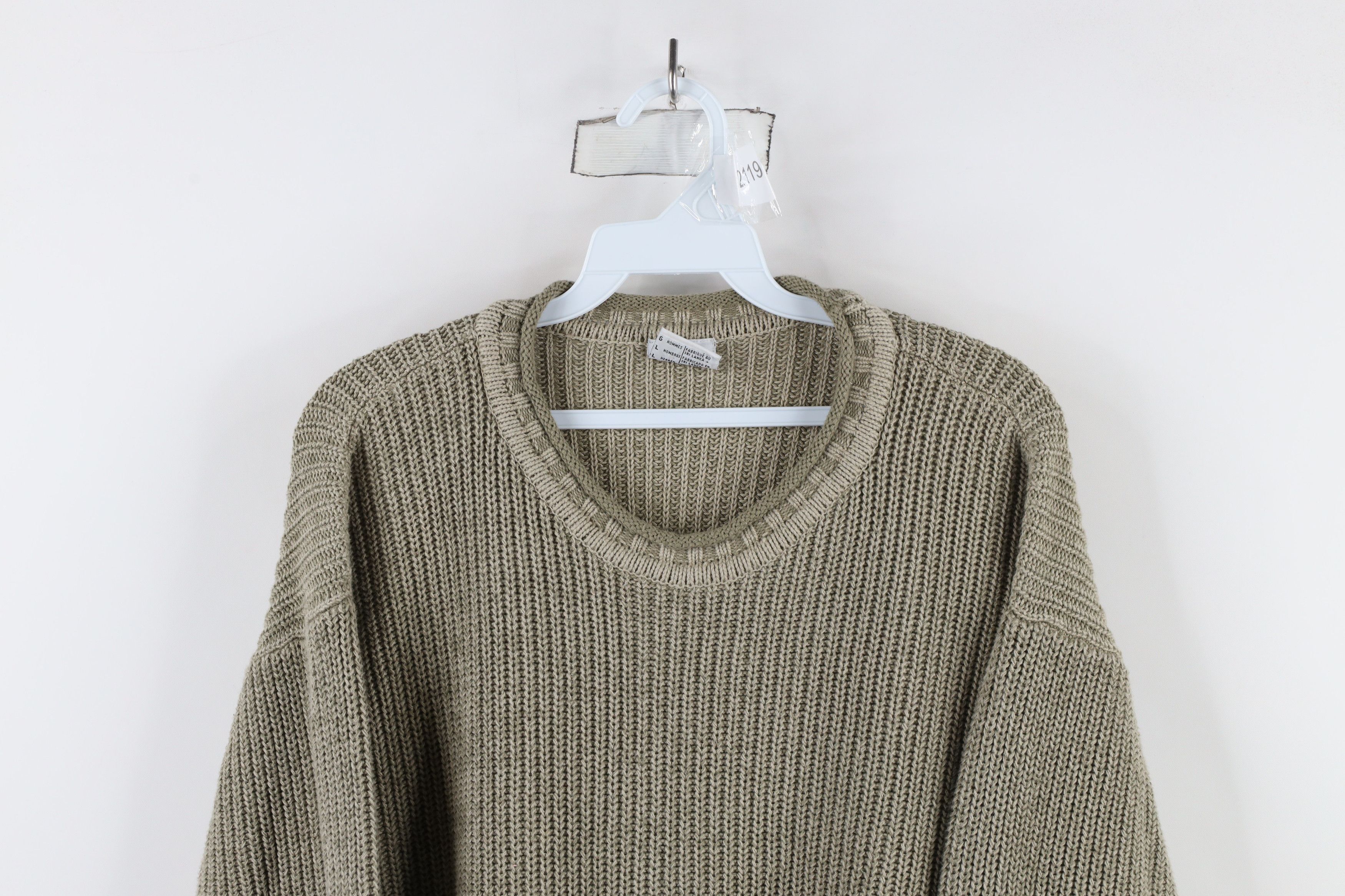 Columbia × Vintage Vintage 90s Columbia Ribbed Knit Sweater Heather Green Size US L / EU 52-54 / 3 - 2 Thumbnail
