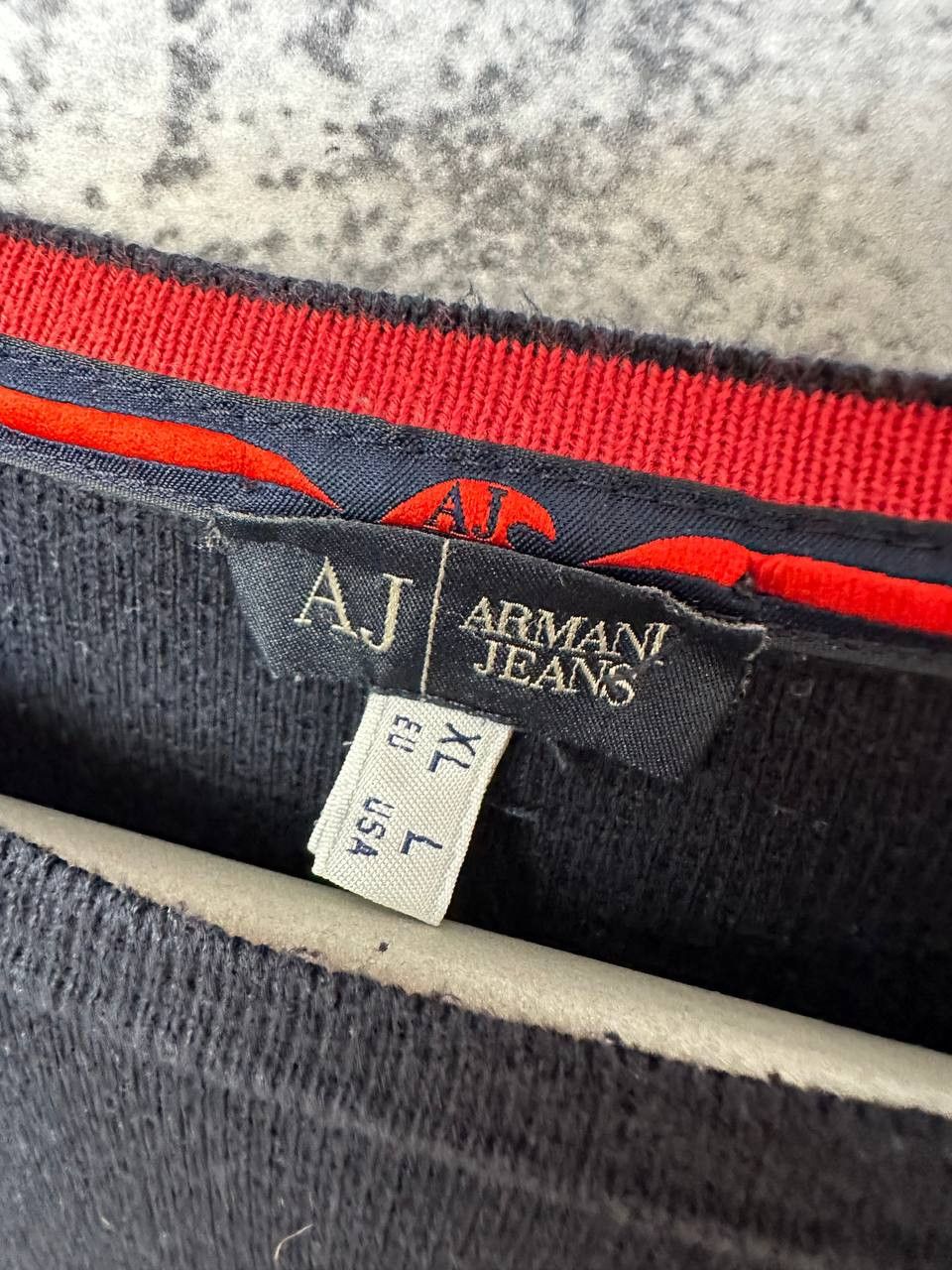 Armani Armani Jeans Vintage Sweater Navy Jumper Stripes Pullover Size US XL / EU 56 / 4 - 12 Thumbnail