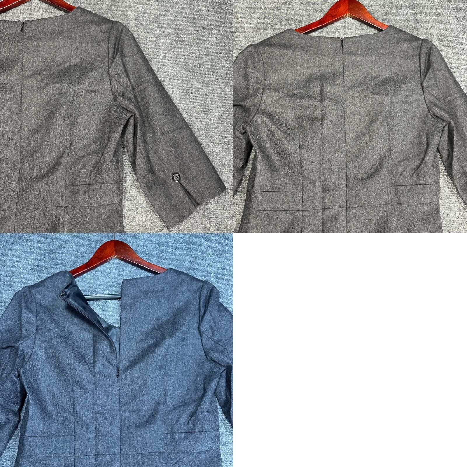 Pendleton Pendleton Dress Womens 8P Gray Wool Midi Shift 3/4 Sleeve Lined Zip Back Vintage No Size M / US 6-8 / IT 42-44 - 8 Thumbnail