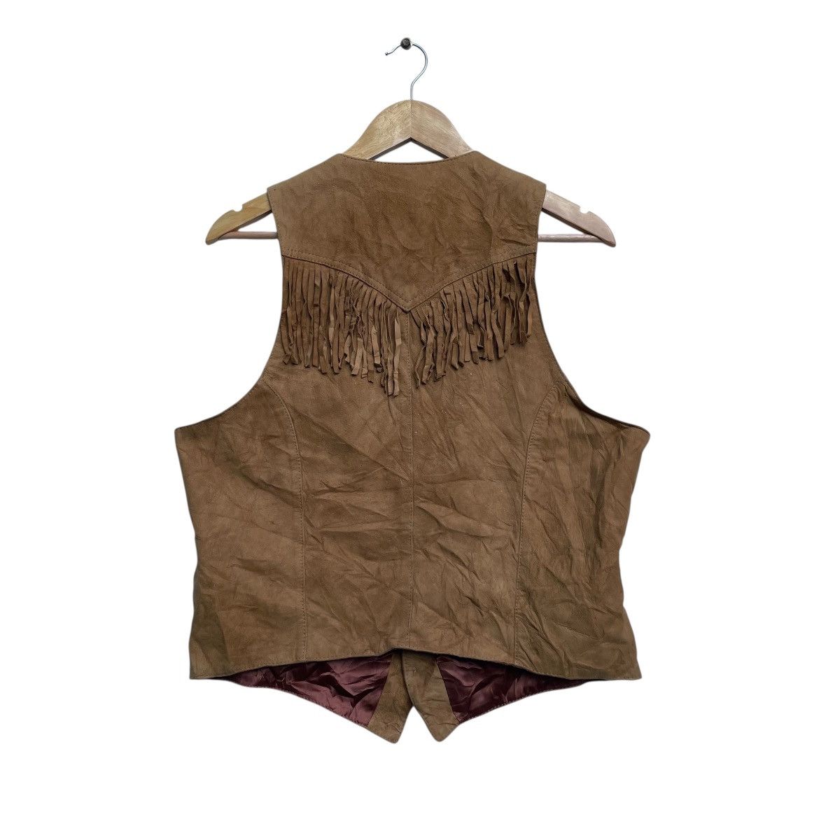 Genuine Leather × Vintage 💥Vintage Harry Pollock Fringe Vest Genuine Leather Size US M / EU 48-50 / 2 - 2 Thumbnail