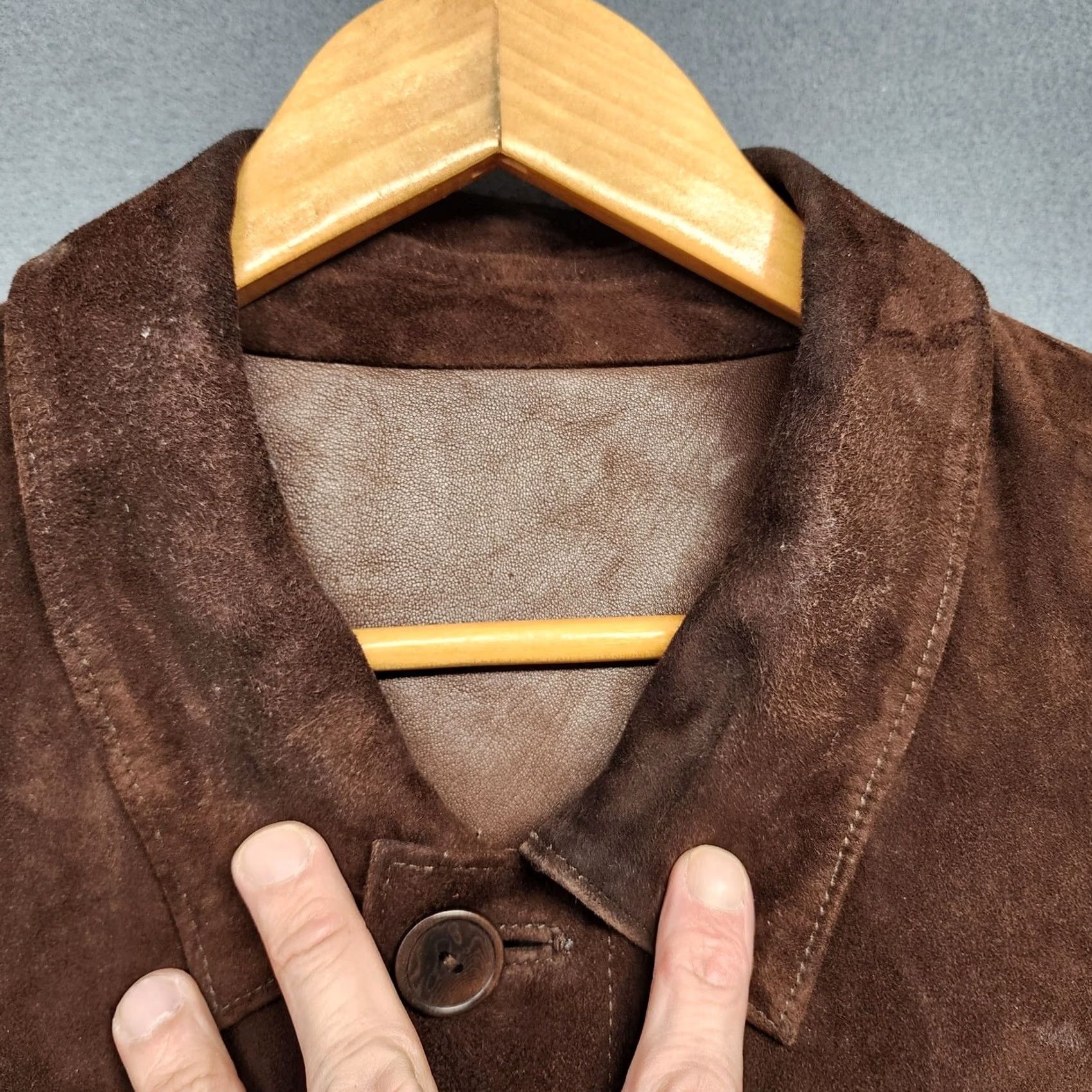 Vintage VINTAGE Ponte Vecchio Suede Leather Jacket Coat Mens XL Reversible Italy Brown Overcoat Coat Mens XL Brown Italy Suede Leather Reversible Vintage Mens Size US XL / EU 56 / 4 - 7 Thumbnail