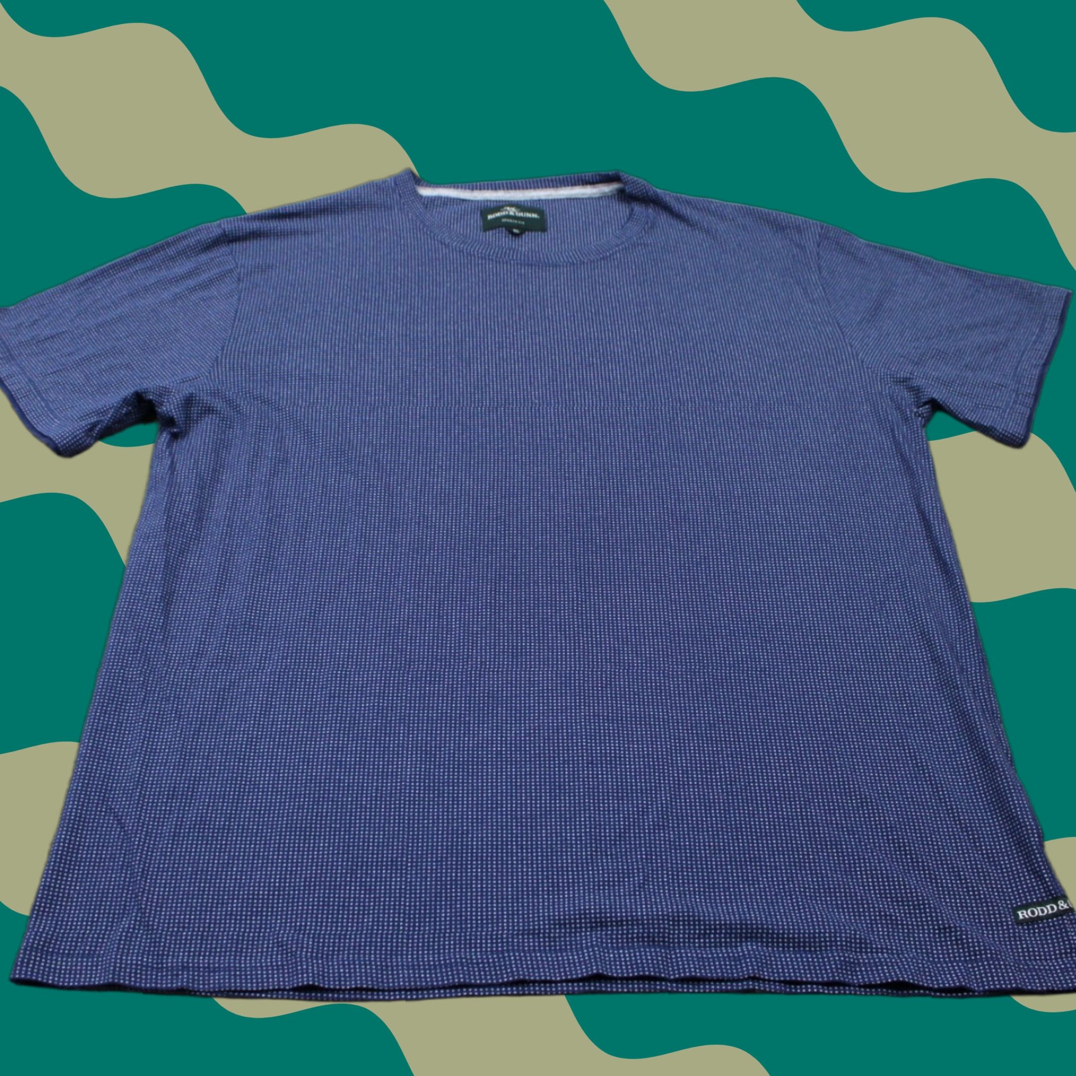 Rodd & Gunn Rodd & Gunn Mens XL Blue Geometric Cotton Short Sleeve Button-Up Shirt Size US XL / EU 56 / 4 - 1 Thumbnail